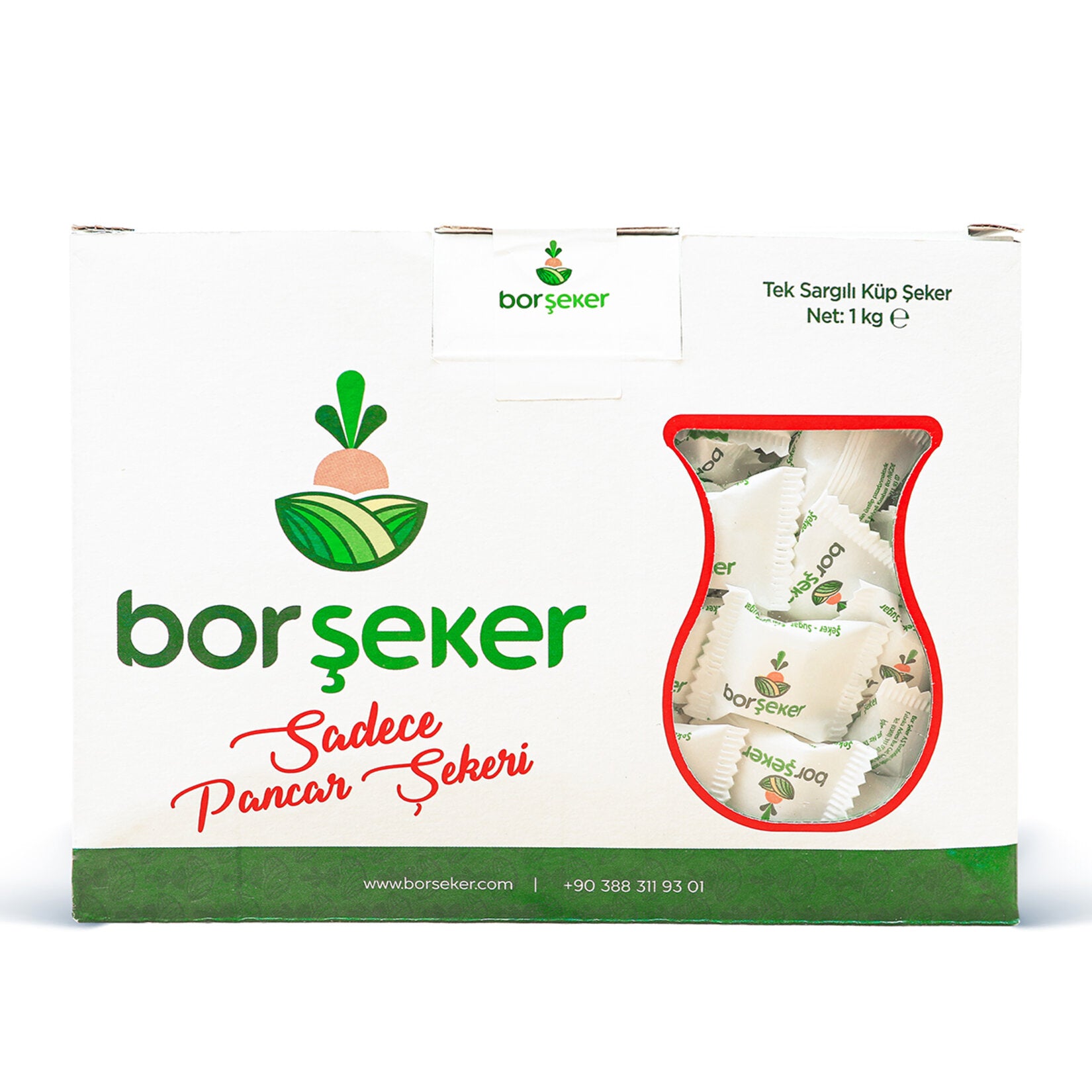 Bor Şeker Tekli Sargılı Küp Şeker 1 Kg