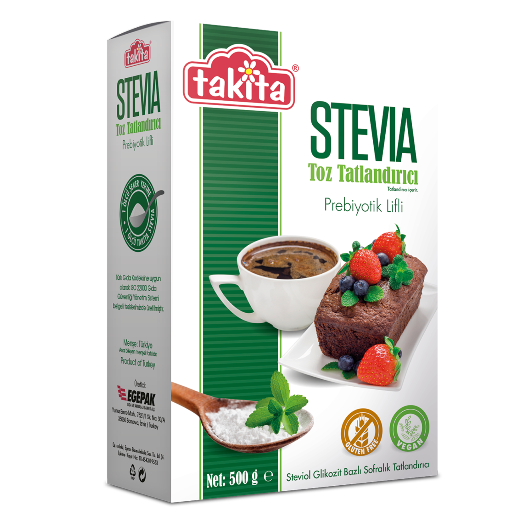 Takita Stevia Prebiyotik Lifli Tatlandırıcı 500 G