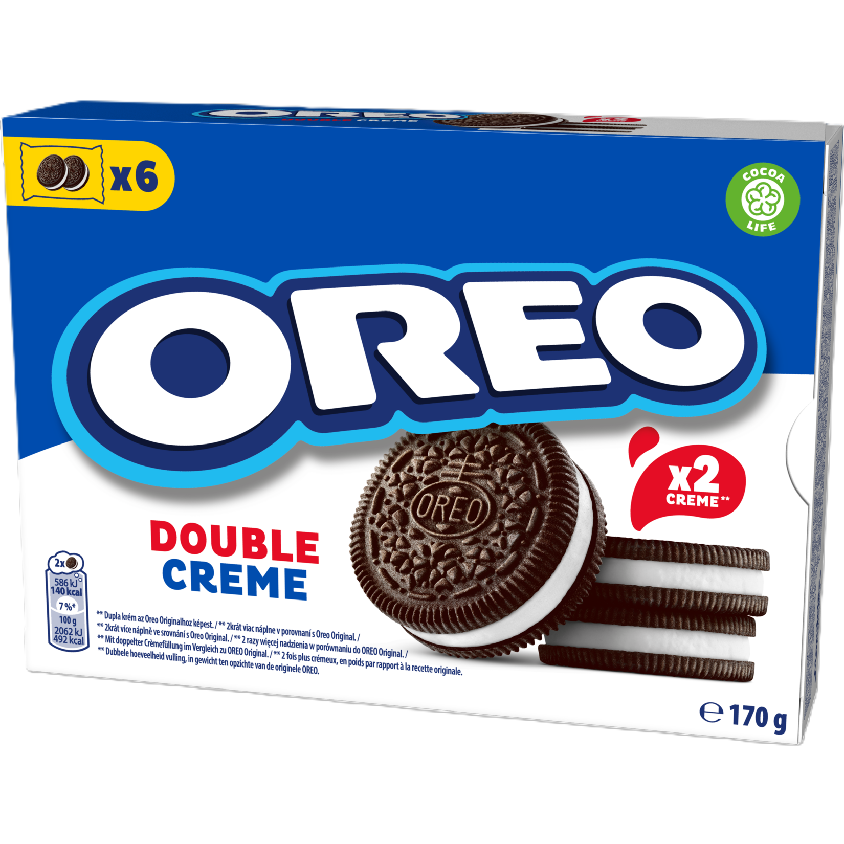 Oreo Double Vanilla Cream Filled Cocoa Biscuit (Duble Vanilya Aromalı Dolgulu Kakaolu Bisküvi) 170g