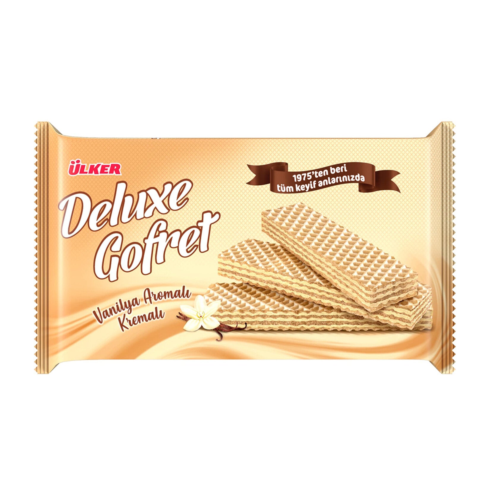 Ülker Deluxe Wafer Vanilla Cream (Vanilya Aromalı Kremalı Gofret) 220 G