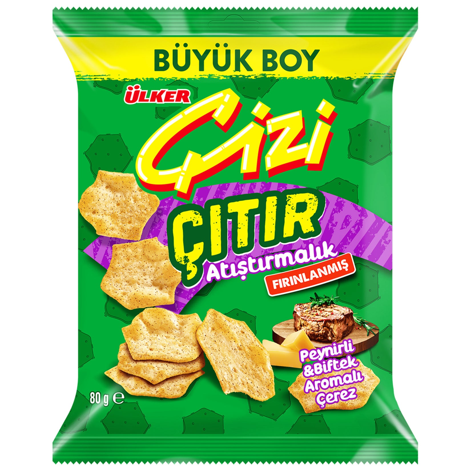 Ülker Çizi Çıtır Peynir & Biftek Aromalı Çerez 80 G