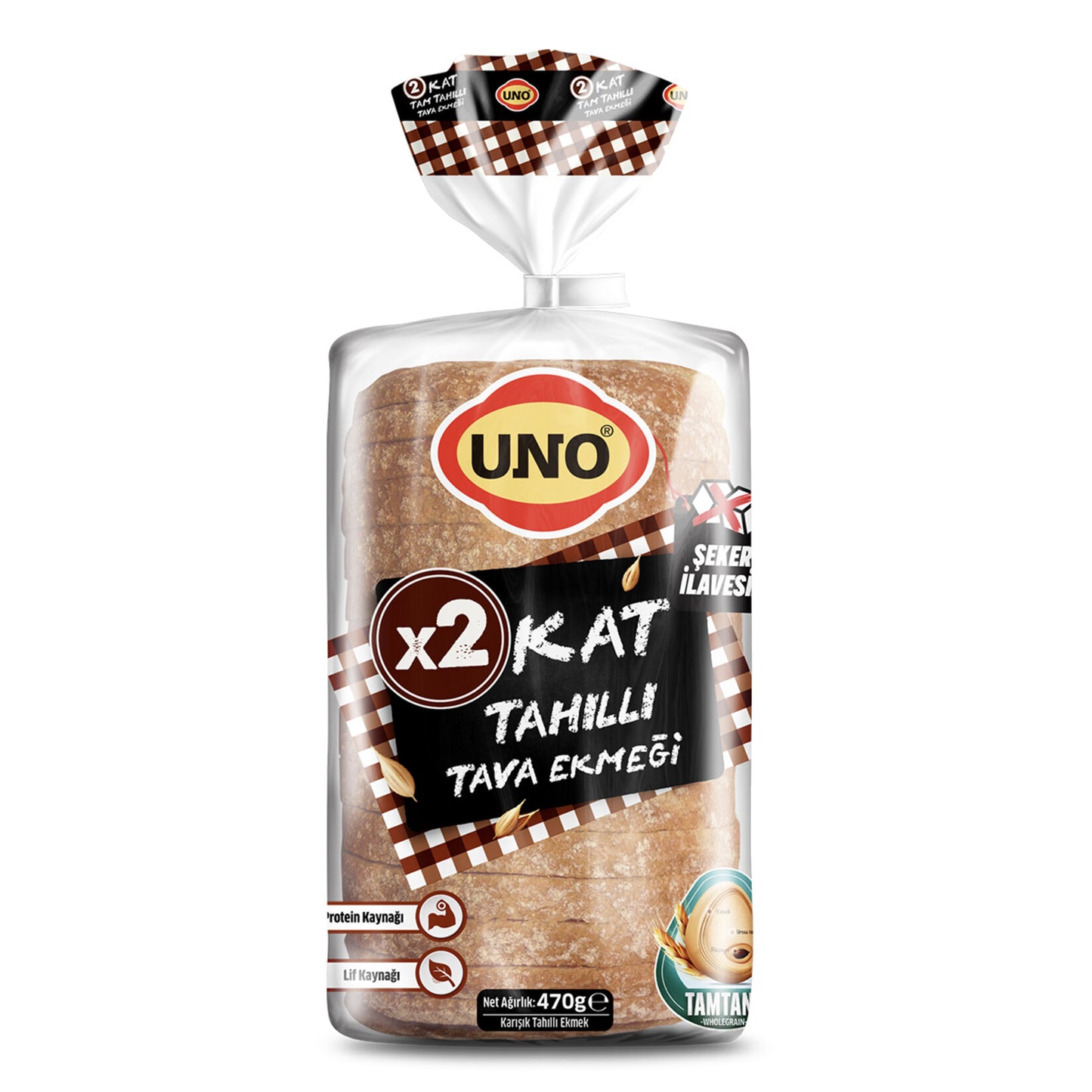Uno Double Grain Double Fiber Flatbread (Tava Ekmeği) 470 G