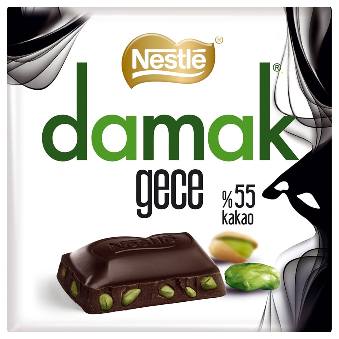 Nestle Damak Dark Chocolate with Pistachio (Bitter Çikolata) 60 G