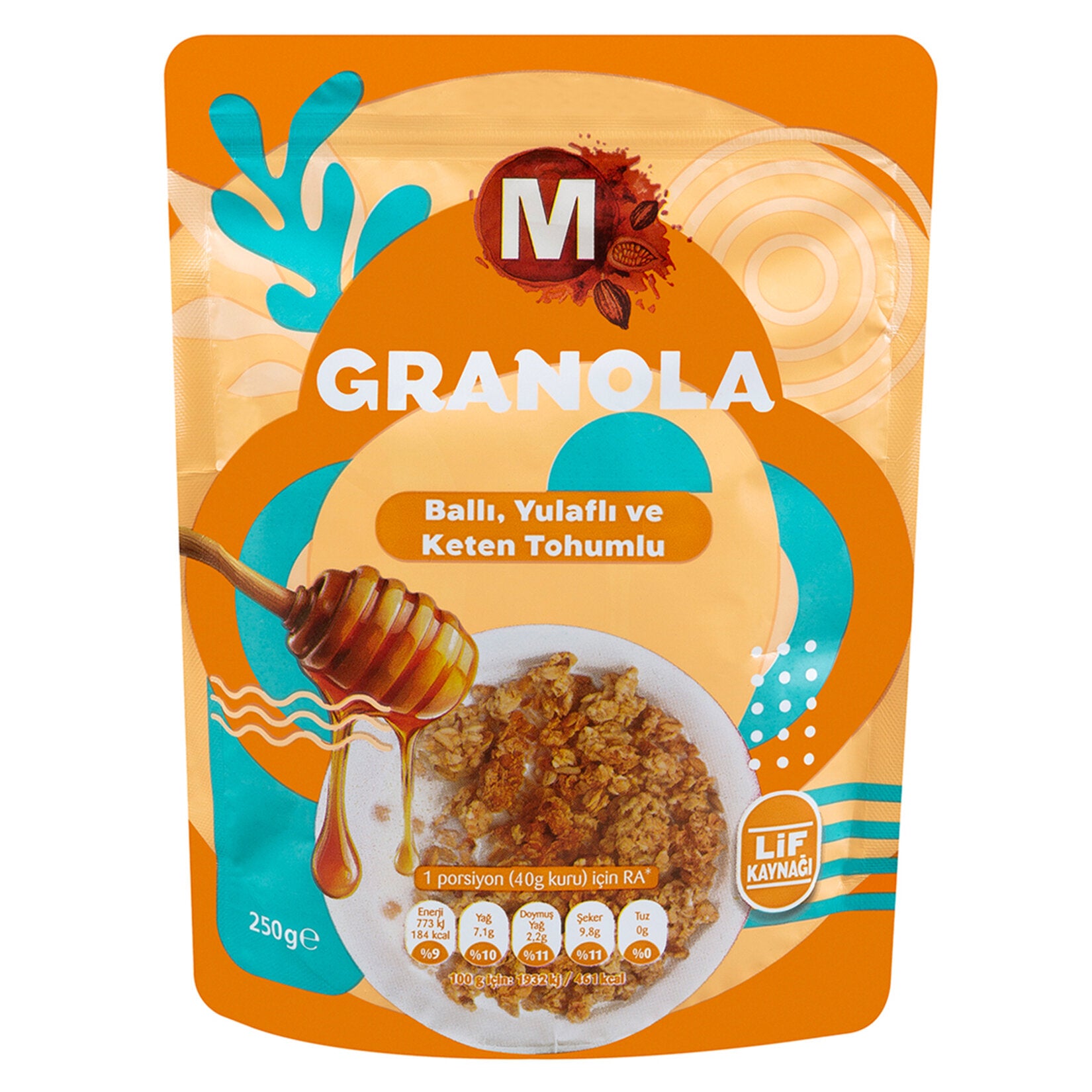 Migros Granola Yulaflı Ballı Ve Keten Tohumlu 250G