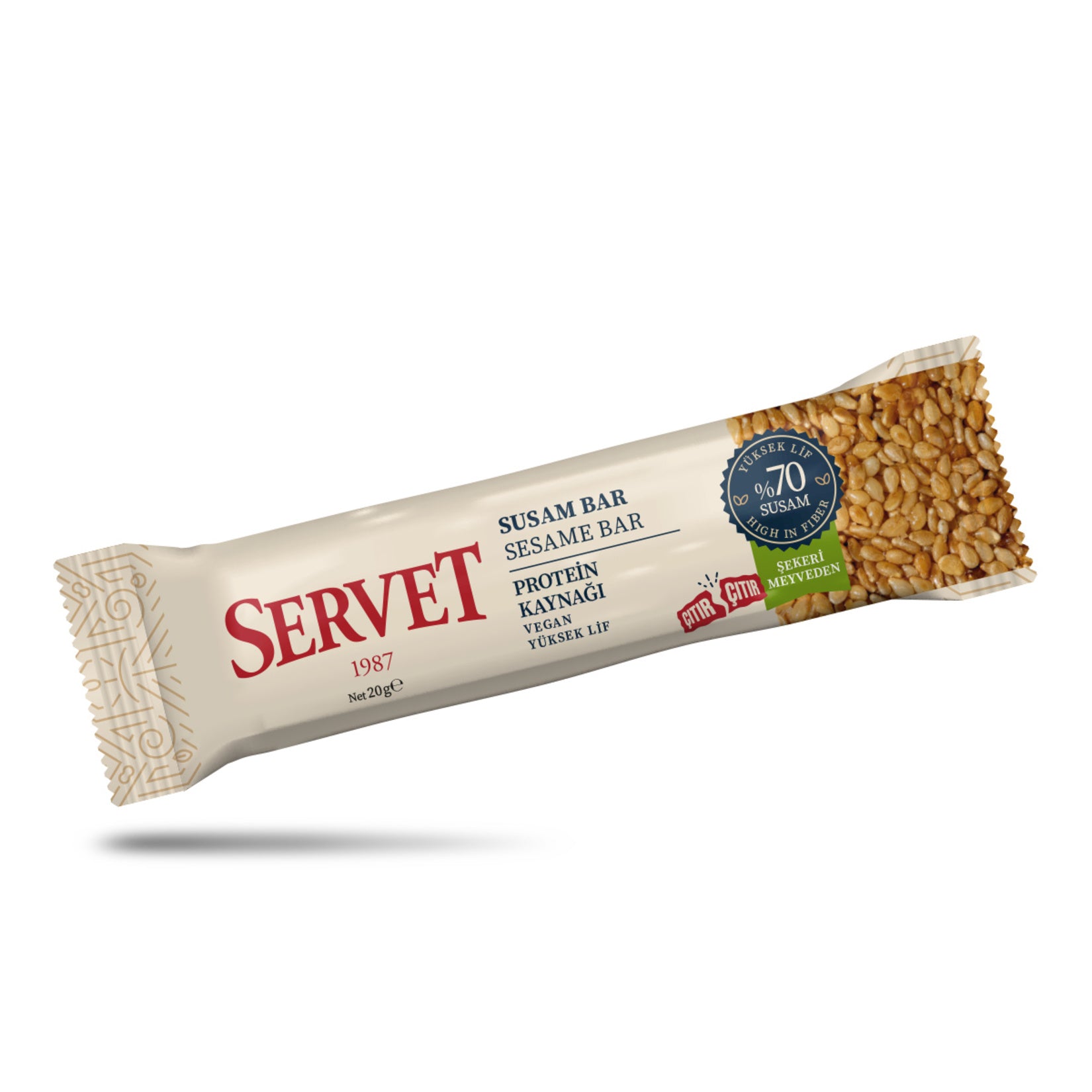Servet Candy Sesame Bar (Susamlı Bar) 20g
