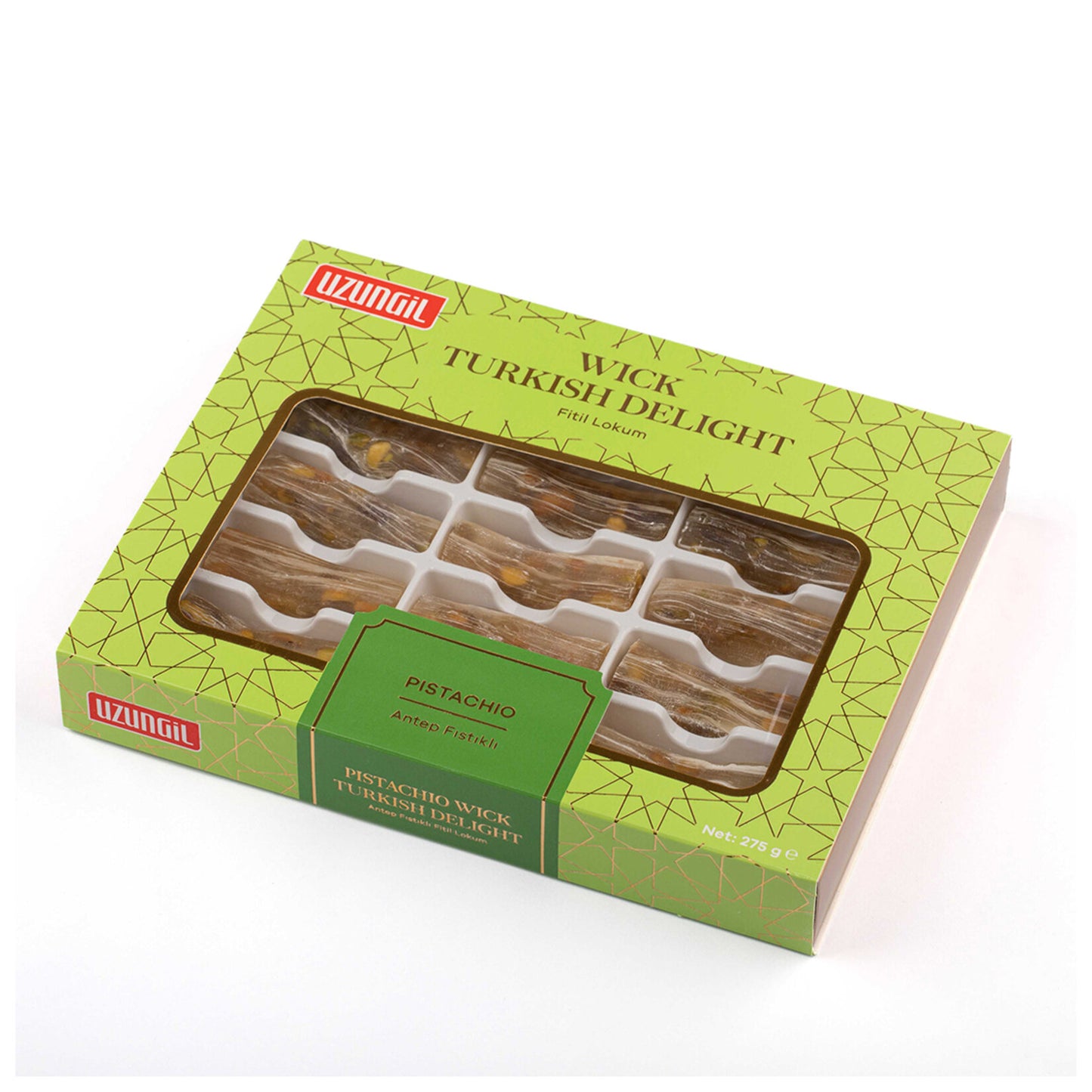 Uzungil Fitil Delight with Pistachio (Antep Fıstıklı Lokum) 275g