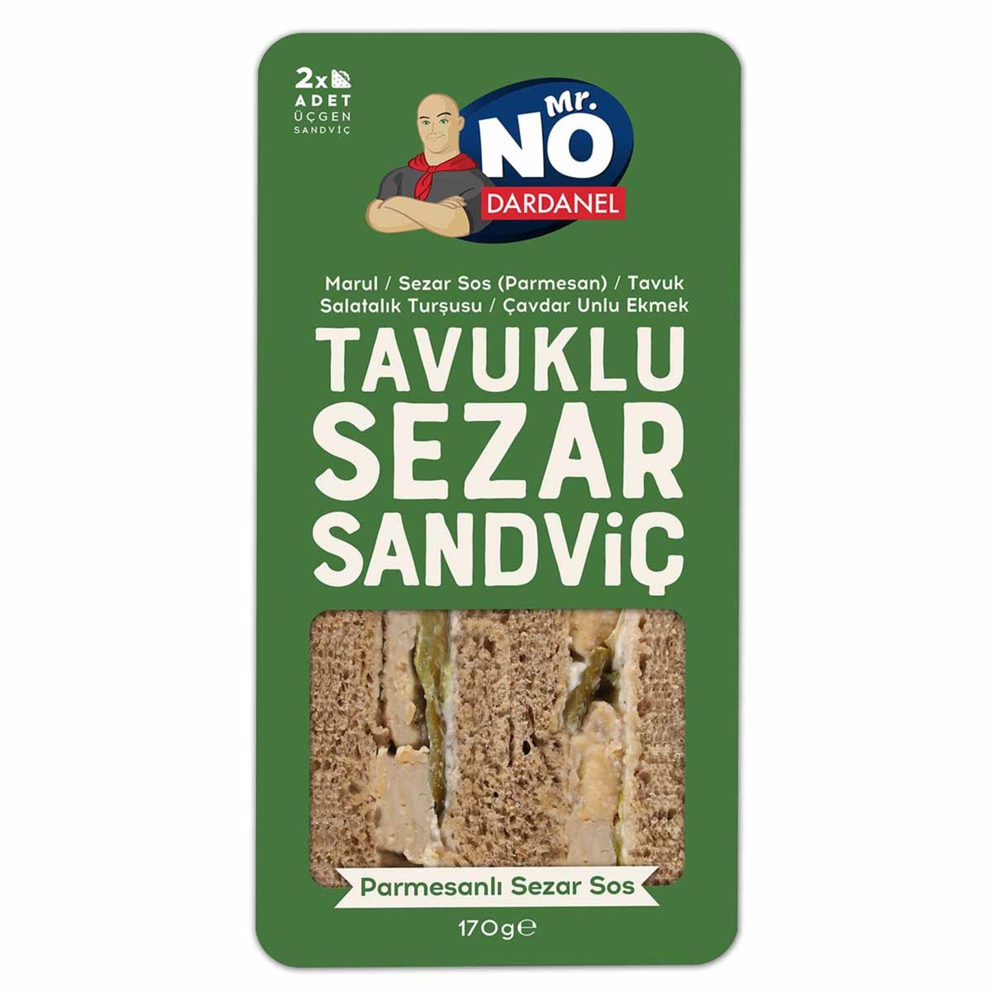 Mr. No Caesar Chicken Sandwich (Sezar Soslu Tavuklu Sandviç) 170g