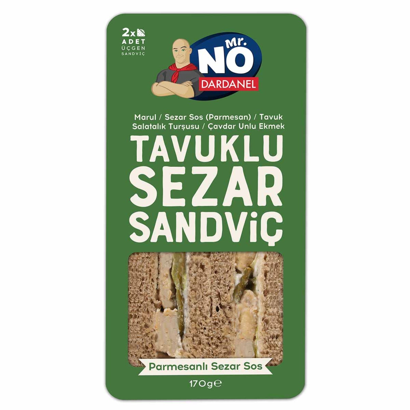Mr. No Caesar Chicken Sandwich (Sezar Soslu Tavuklu Sandviç) 170g