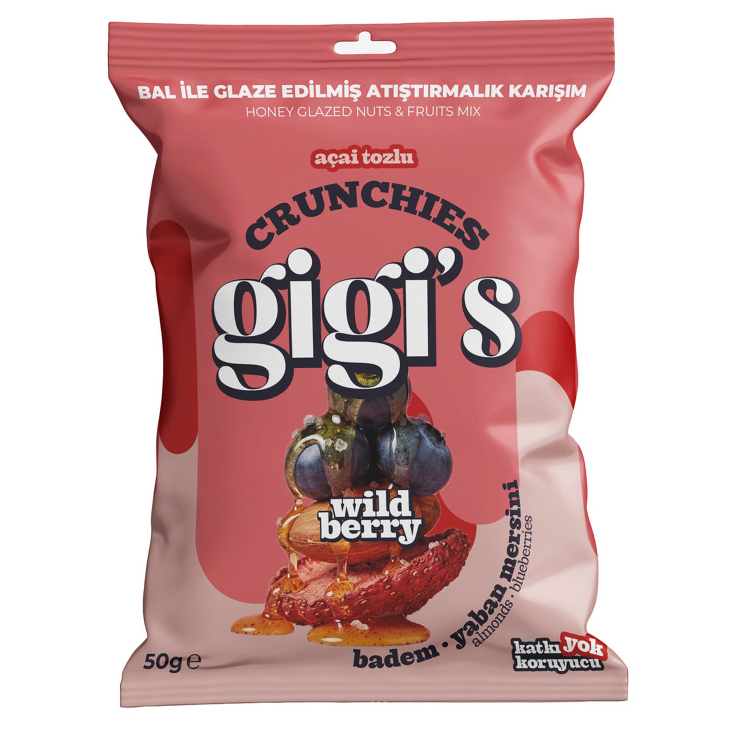 Gigi's Almond (Badem) Blueberry Snack (Atıştırmalık) 50 G