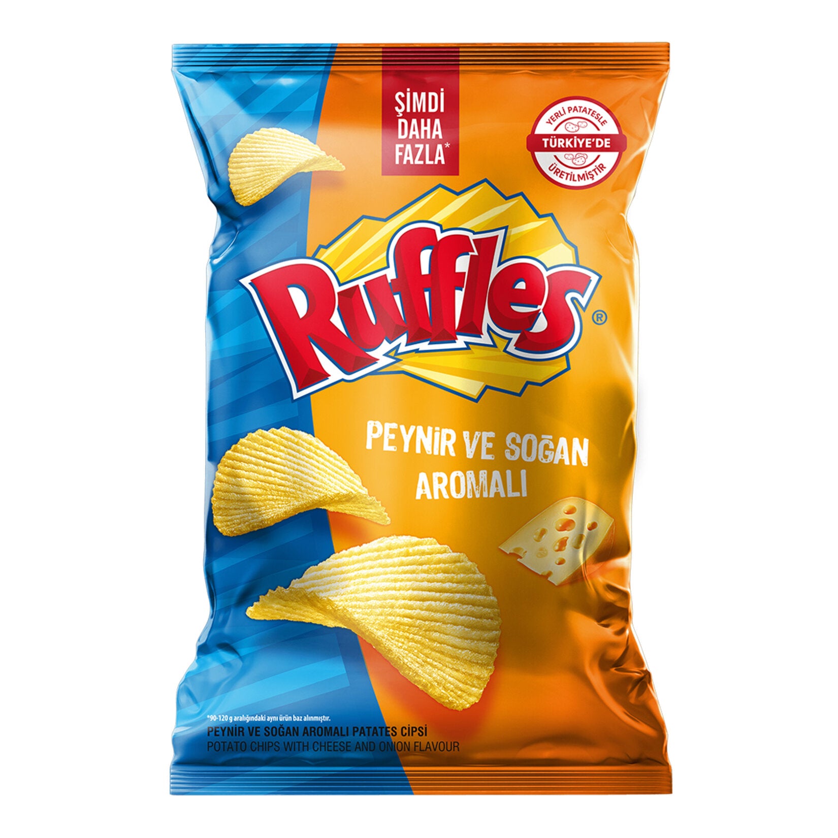 Ruffles Peynir ve Soğan Aromalı Patates Cipsi Süper Boy 125 G
