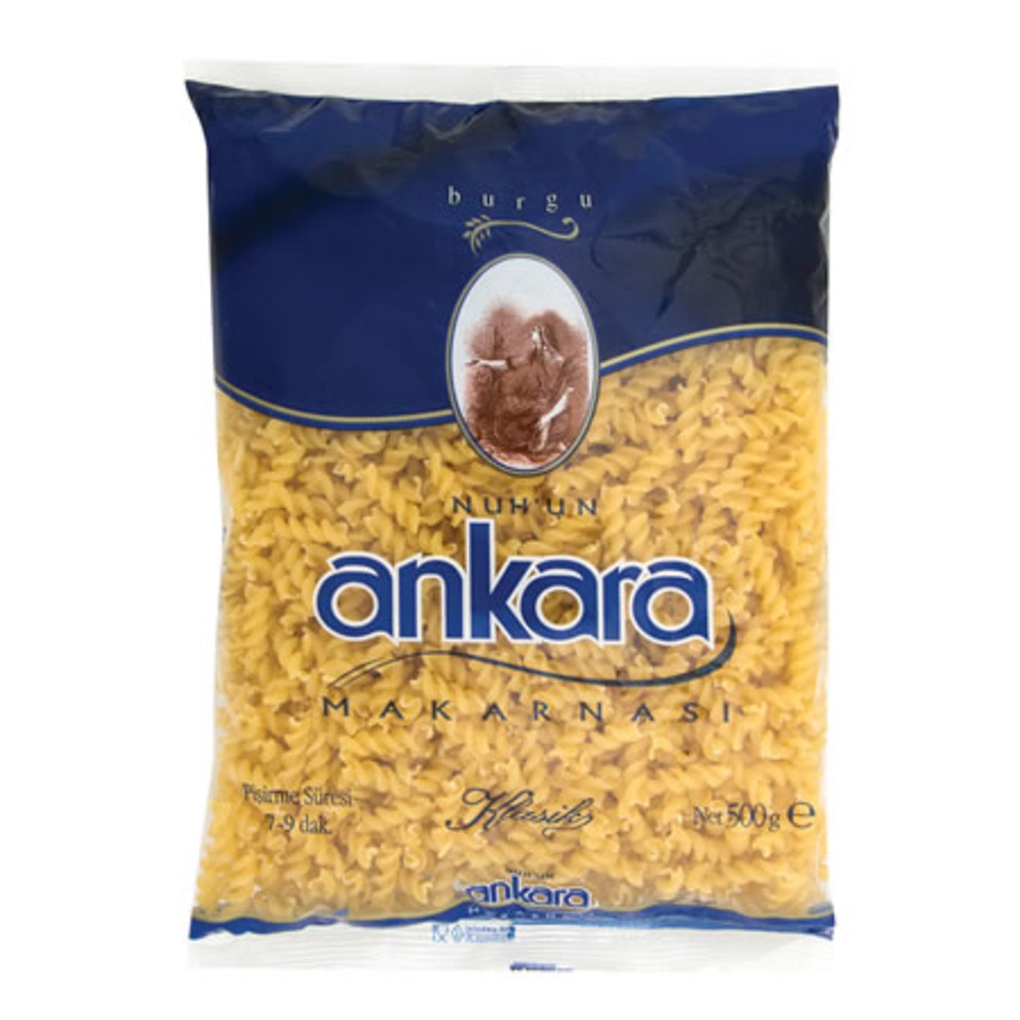 Nuhun Ankara Fusilli Pasta 500g (Burgu Makarna)