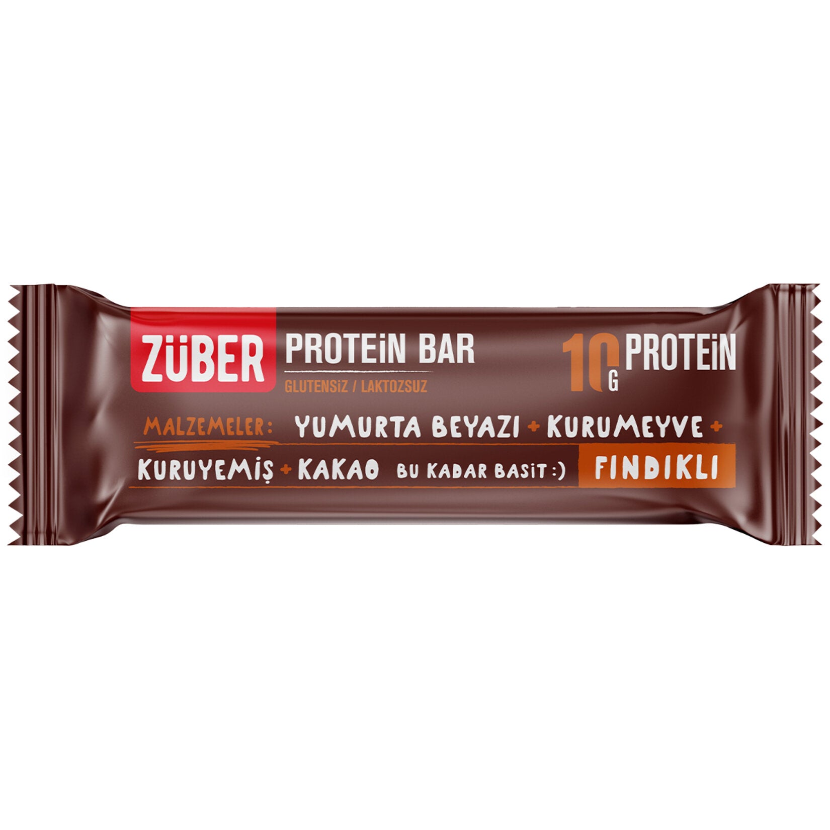 Züber Hazelnut (Fındık) Gluten-Free Protein Bar 40g