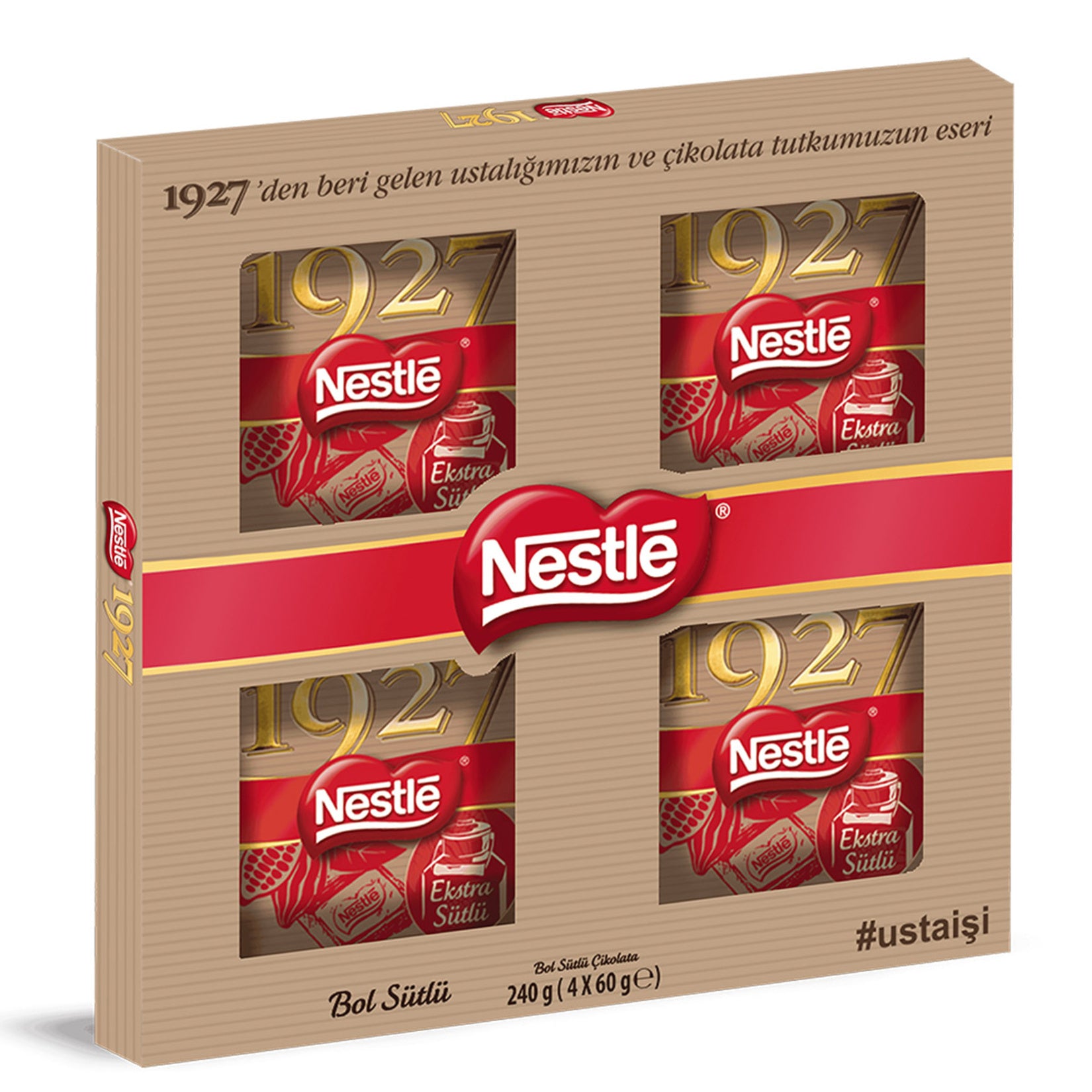 Nestle 1927 Milk Chocolate (Bol Sütlü Çikolata) 4 x 60 G