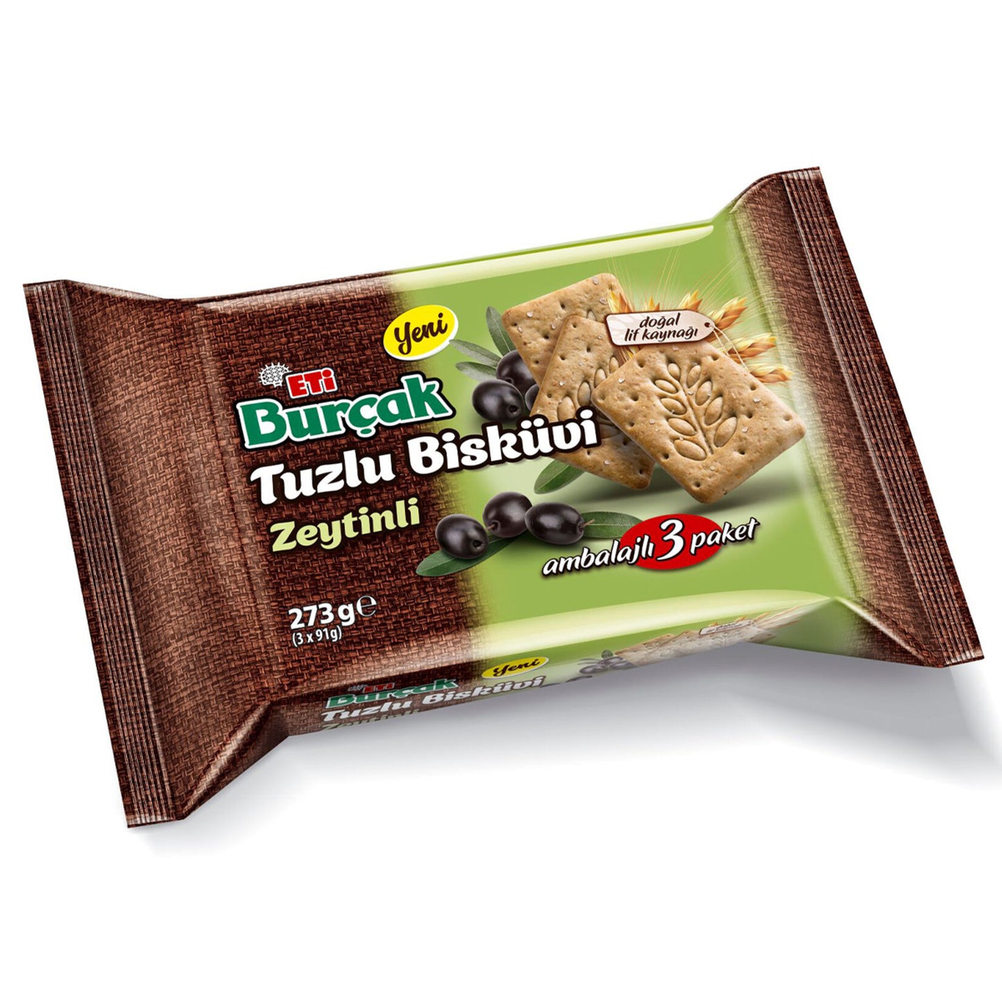 Eti Burçak Savory Olive Biscuit 3 x 91 G