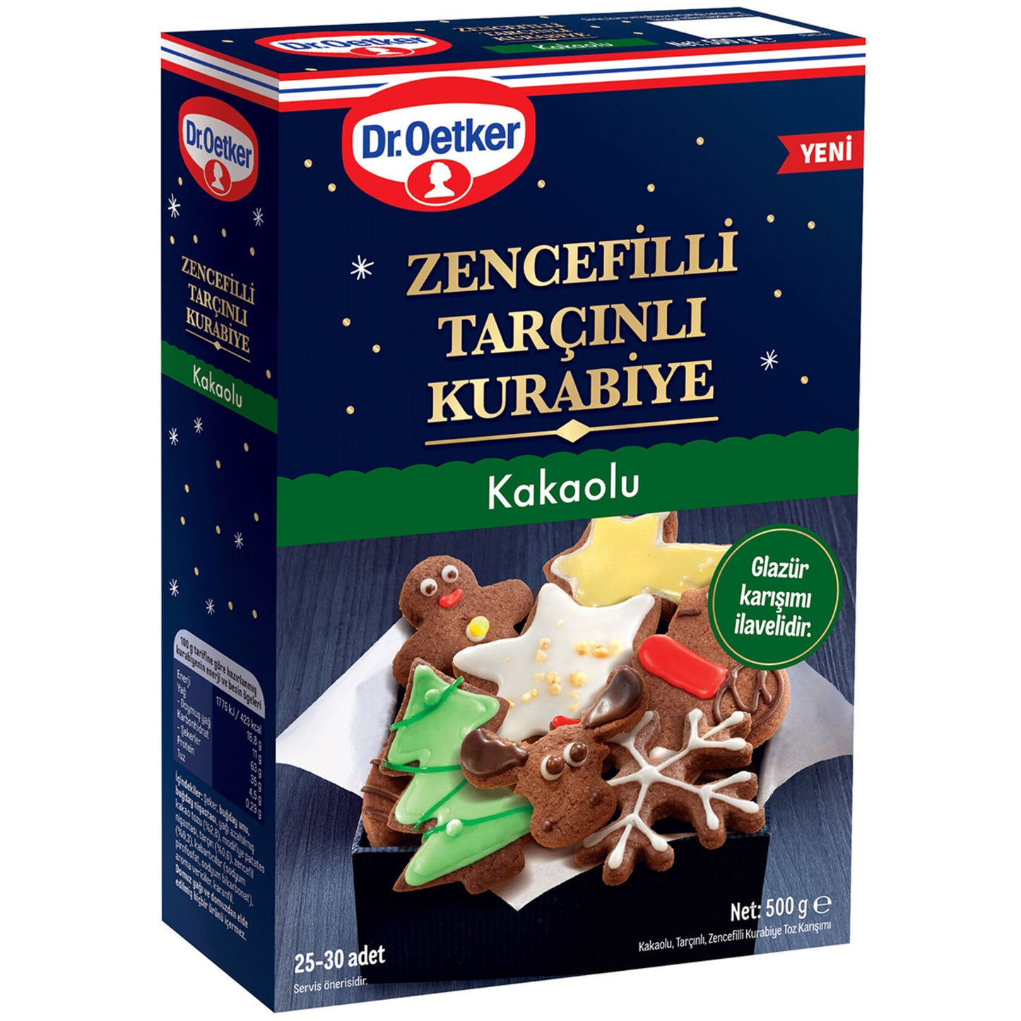 Dr.Oetker Ginger Cinnamon Cookies with Cocoa (Zencefilli Tarçınlı Kurabiye Kakaolu) 500g