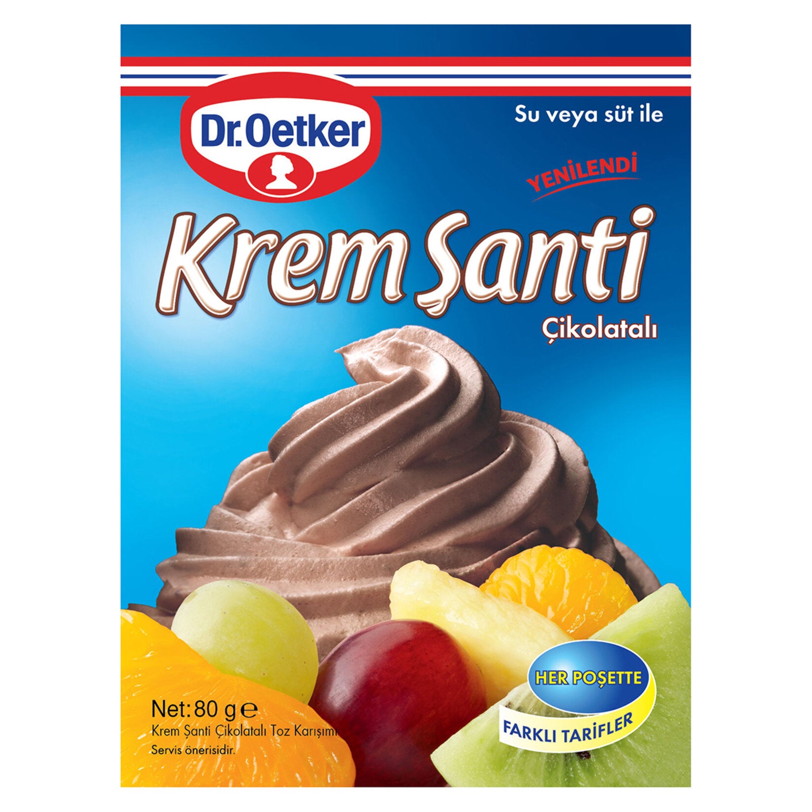 Dr.Oetker Chocolate Whipped Cream (Çikolatalı Krem Şanti) 77g