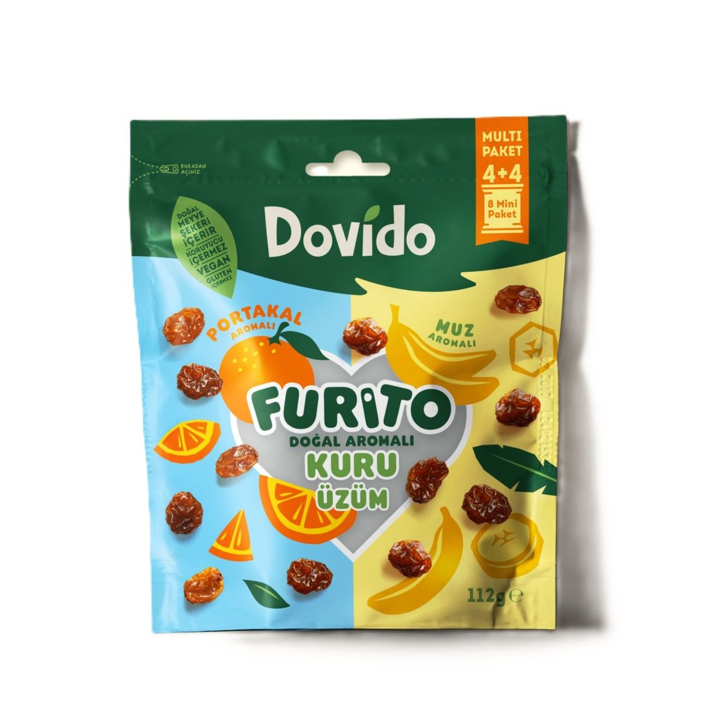 Dovido Multi Furito Banana & Orange Flavored Grape 112 G