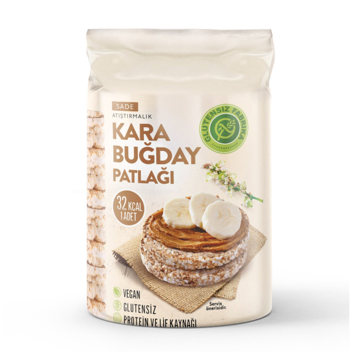 Gluten-Free Factory Plain Buckwheat Crisp (Sade Karabuğday Patlağı) 100g