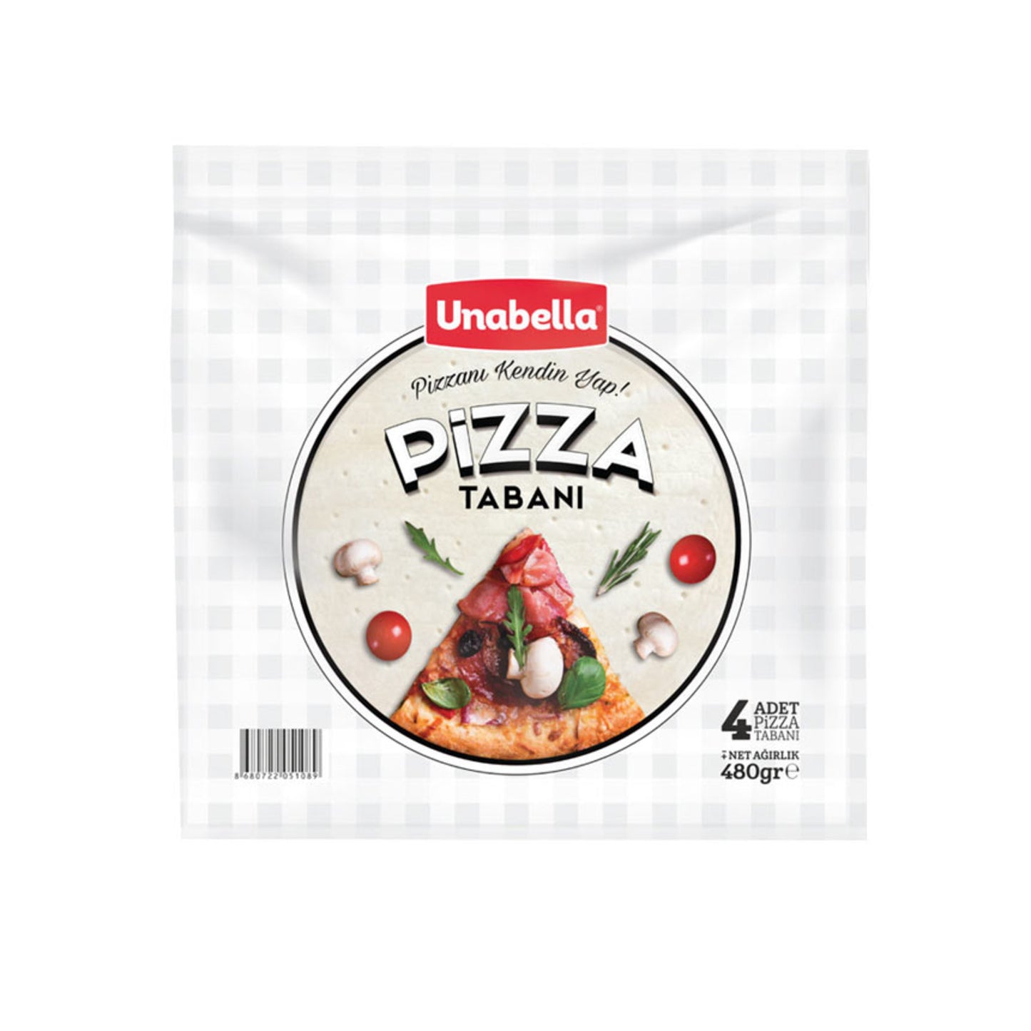 Unabella Pizza Base (Pizza Tabanı) 4-pack 480g