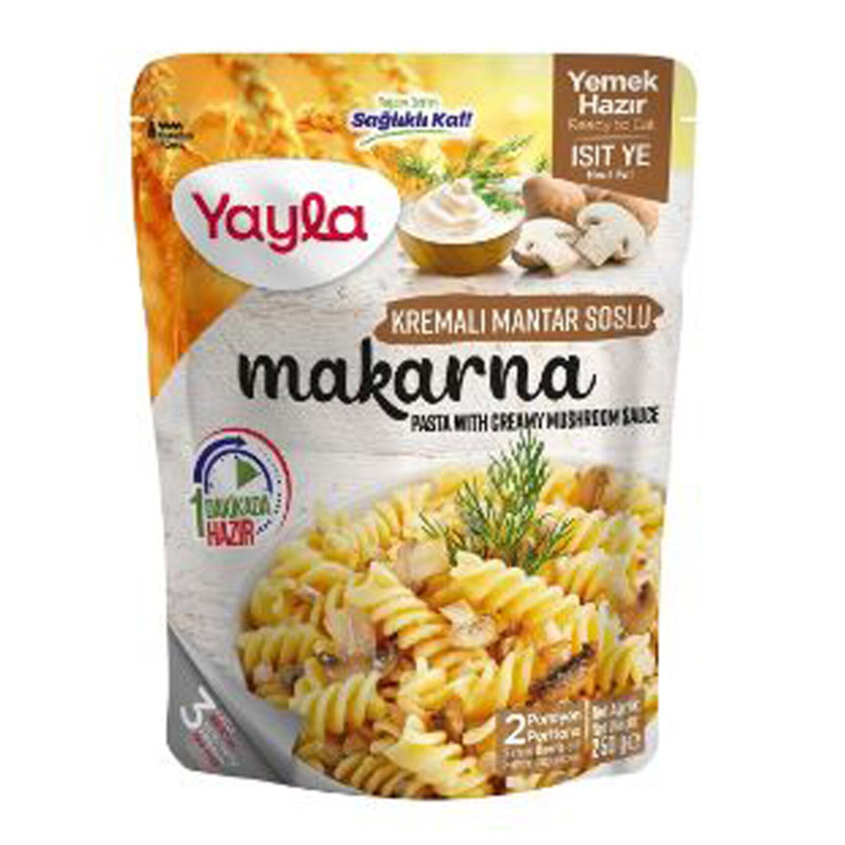 Yayla Creamy Mushroom Sauce Pasta (Kremalı Mantar Soslu Makarna) 250g