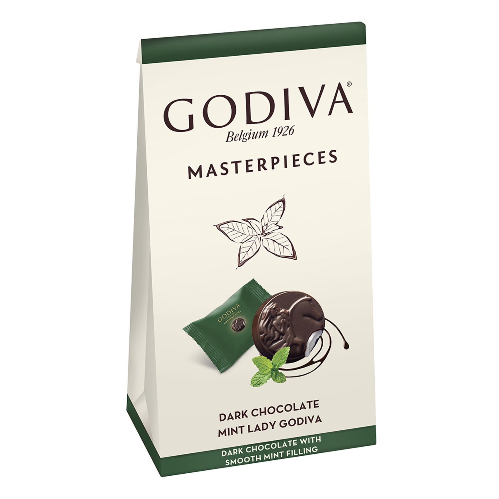 Godiva Masterpieces Mint Dark Chocolate Box 115g