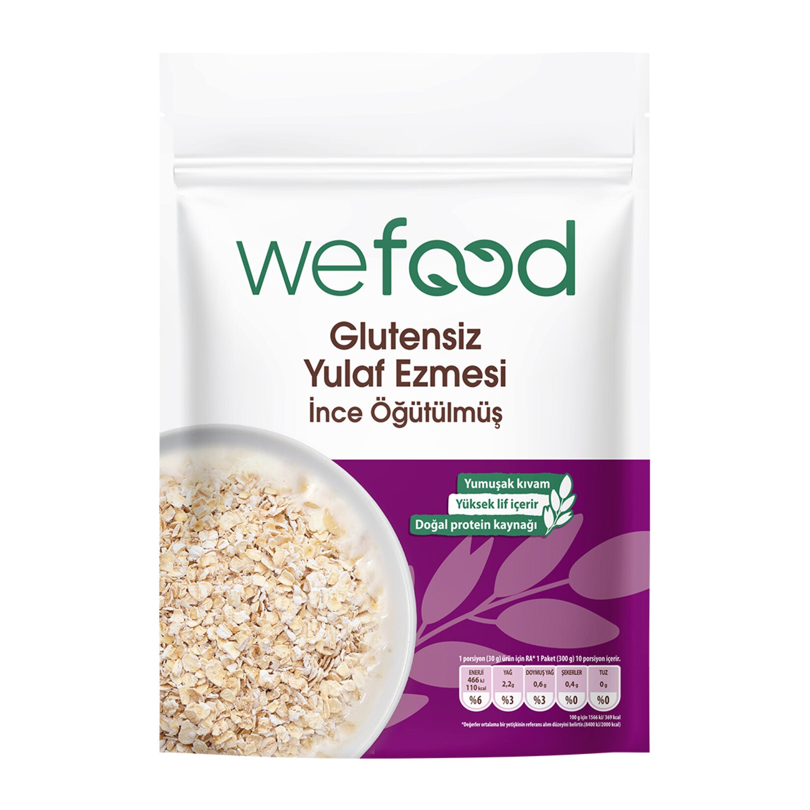 Wefood İnce Öğütülmüş Glutensiz Yulaf Ezmesi 300G