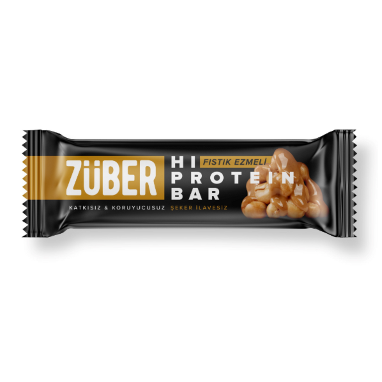 Züber Şeker İlavesiz Fıstık Ezmeli Hi-Protein Bar 45 G