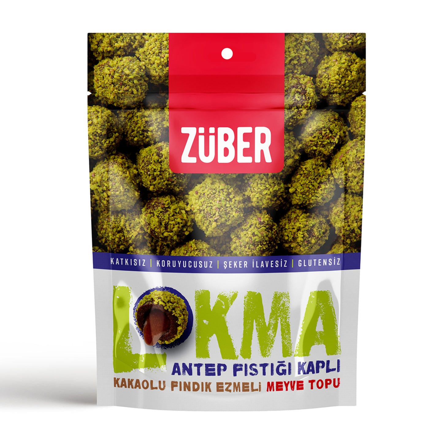 Züber Lokma Fruit Ball Coated with Pistachio 96 G