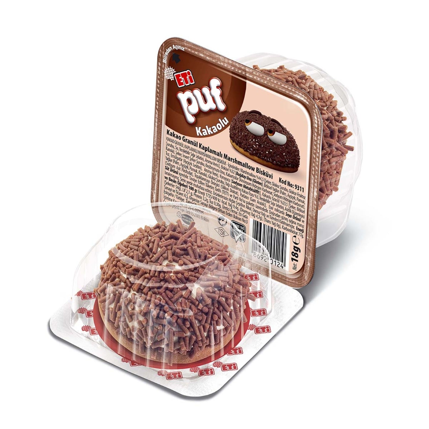 Eti Puff Cocoa Biscuit 18 G