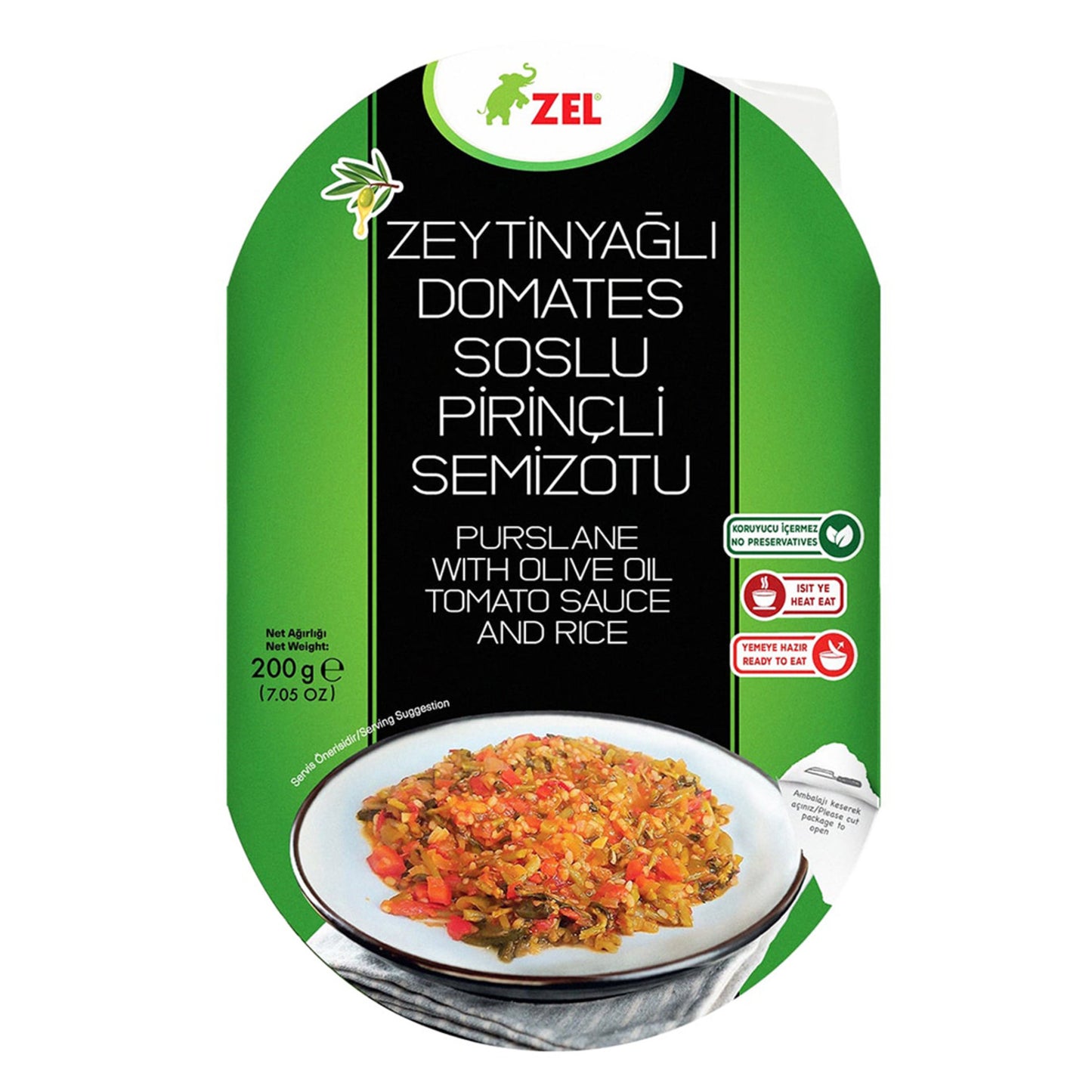 Zel Olive Oil Tomato Sauce with Rice and Purslane (Zeytinyağlı Domates Soslu Pirinçli Semizotu) 200 G