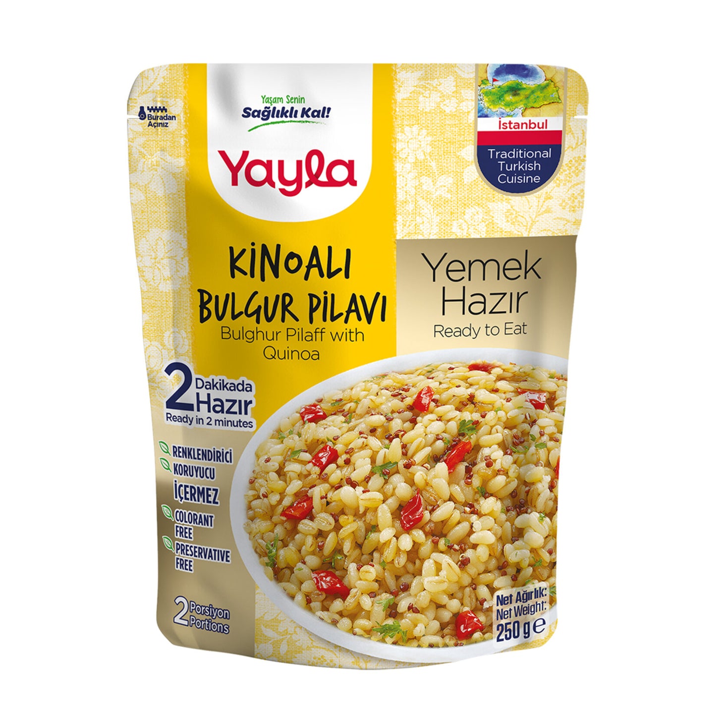 Yayla Yemek Hazır Kinoalı Bulgur Pilavı 250 G