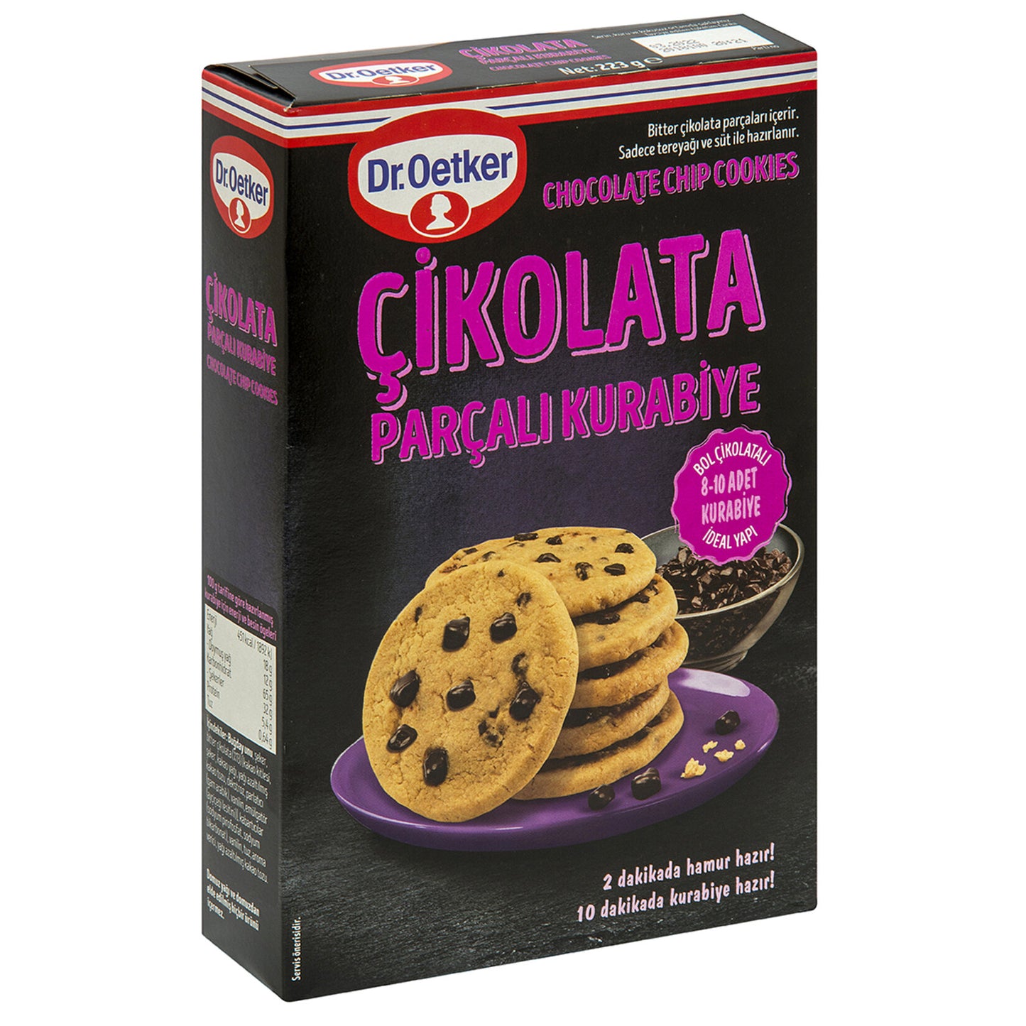 Dr.Oetker Chocolate Chip Cookie Mix (Çikolata Parçalı Kurabiye Toz Karışımı) 223g