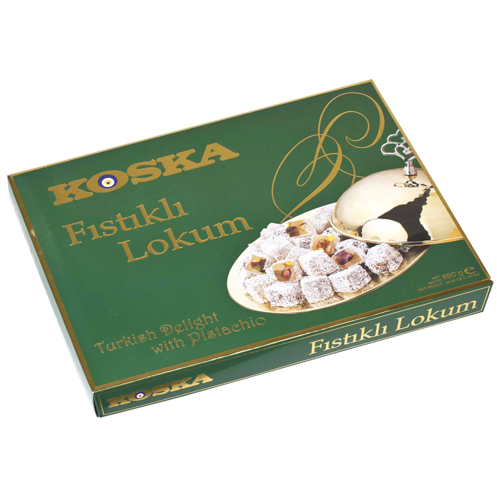 Koska Antep Fıstıklı Lokum Lüks Kutu 650 G