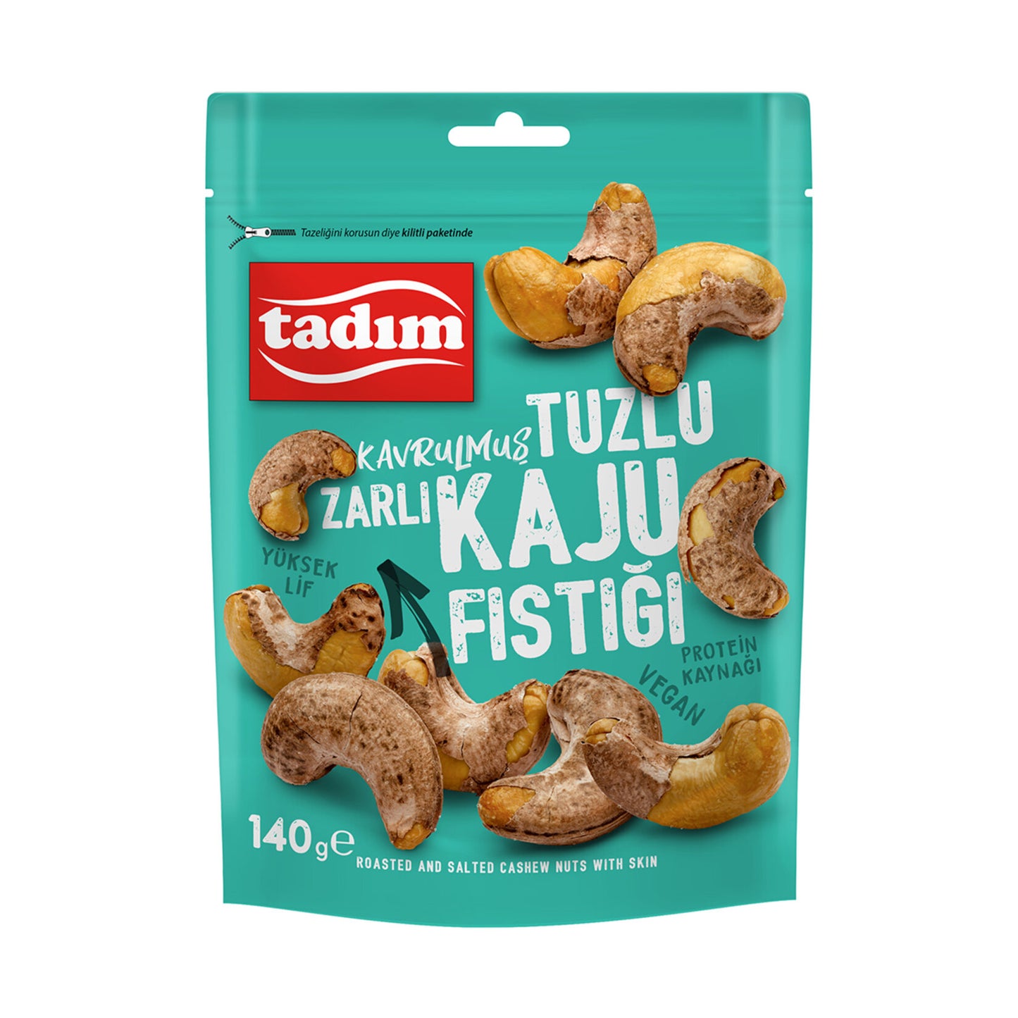 Tadım Roasted Salted Cashews (Kavrulmuş Tuzlu Kaju Fıstığı) 140 G