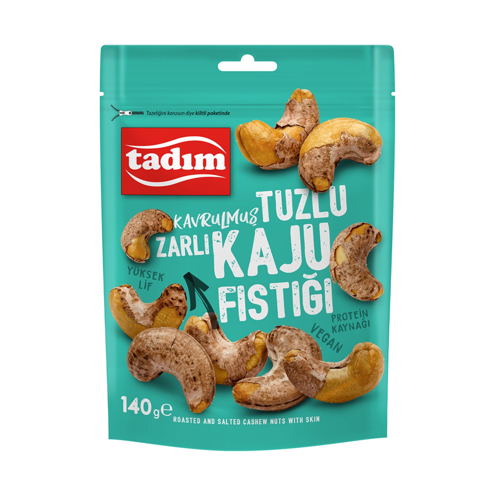Tadım Roasted Salted Cashews (Kavrulmuş Tuzlu Kaju Fıstığı) 140 G