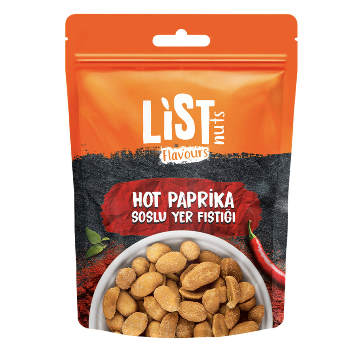 List Nuts Hot Paprika Flavored Peanuts (Yer Fıstığı) 110 G