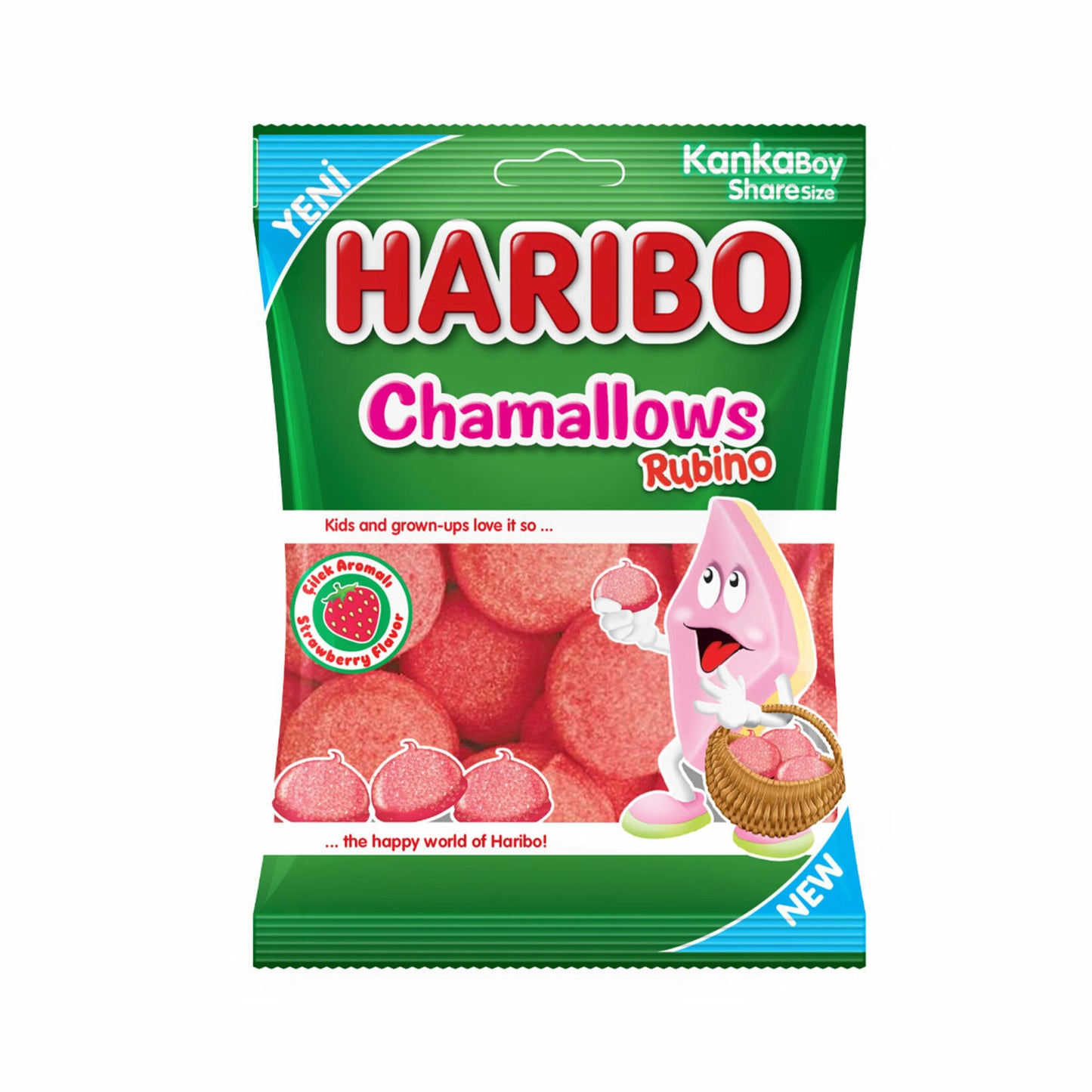 Haribo Strawberry Flavored Marshmallow (Çilek Aromalı Marshmallow) 70 G