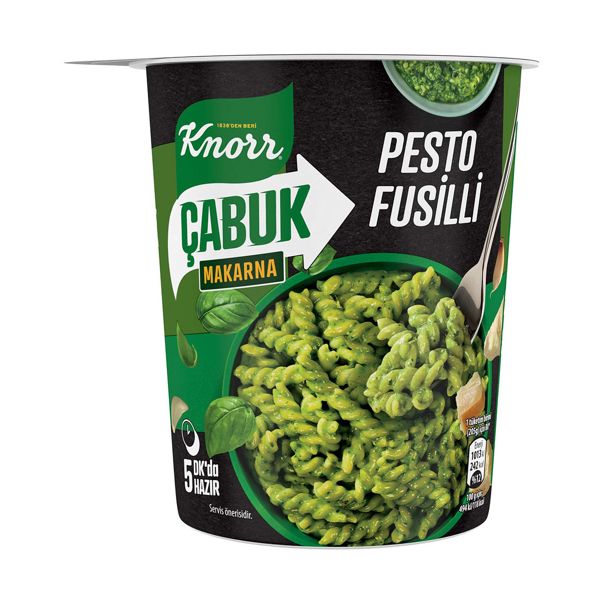 Knorr Çabuk Makarna Pesto Fusilli (Bardak) 65 G