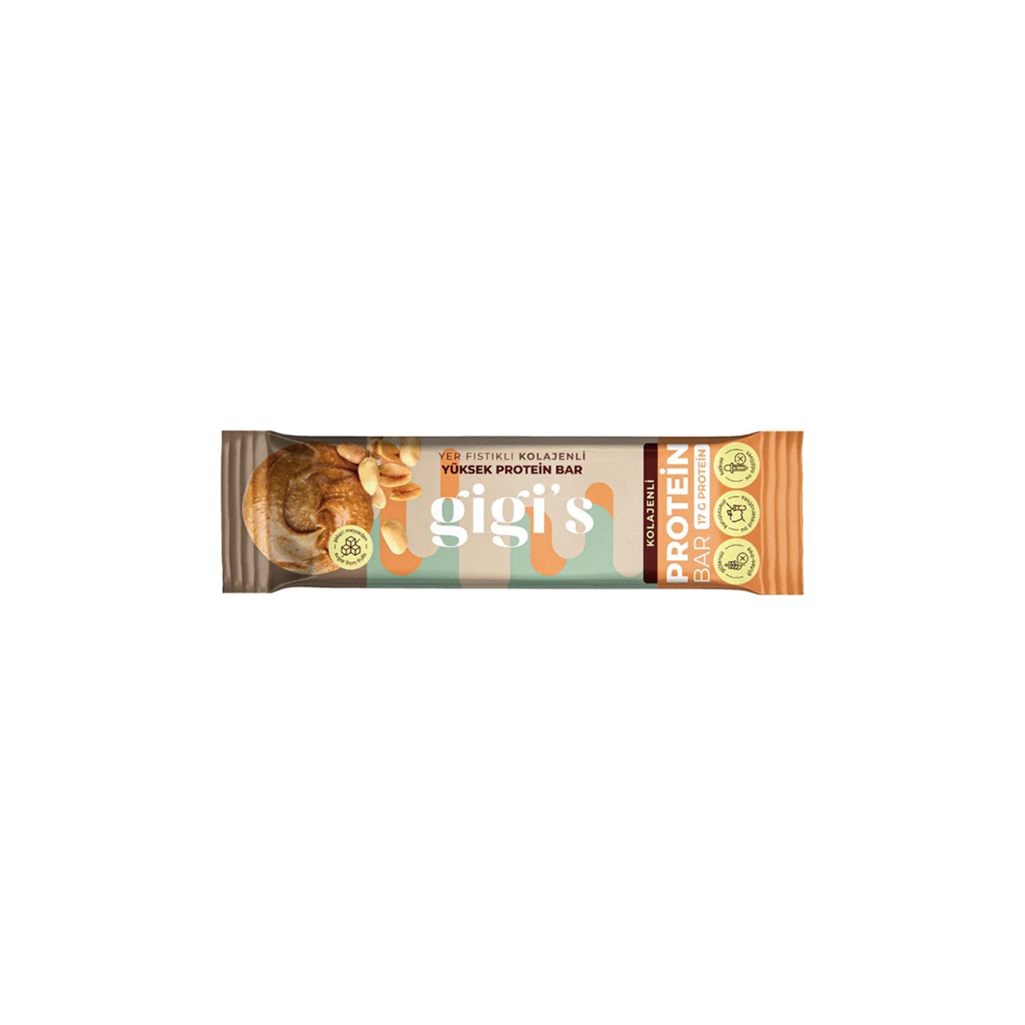 Gigi's Peanut Protein Bar (Yer Fıstıklı Kolajenli Protein Bar) 50 G