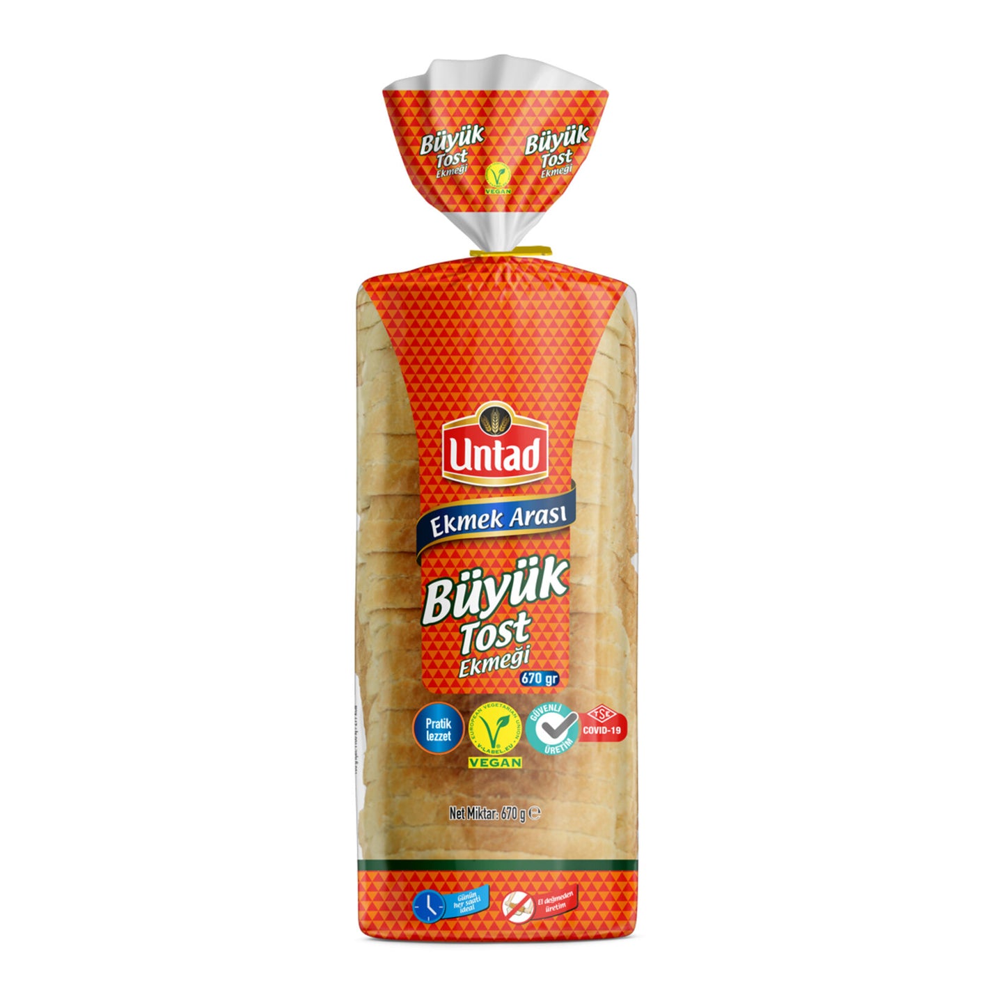 Untad Large Toast Bread (Büyük Tost Ekmeği) 670g