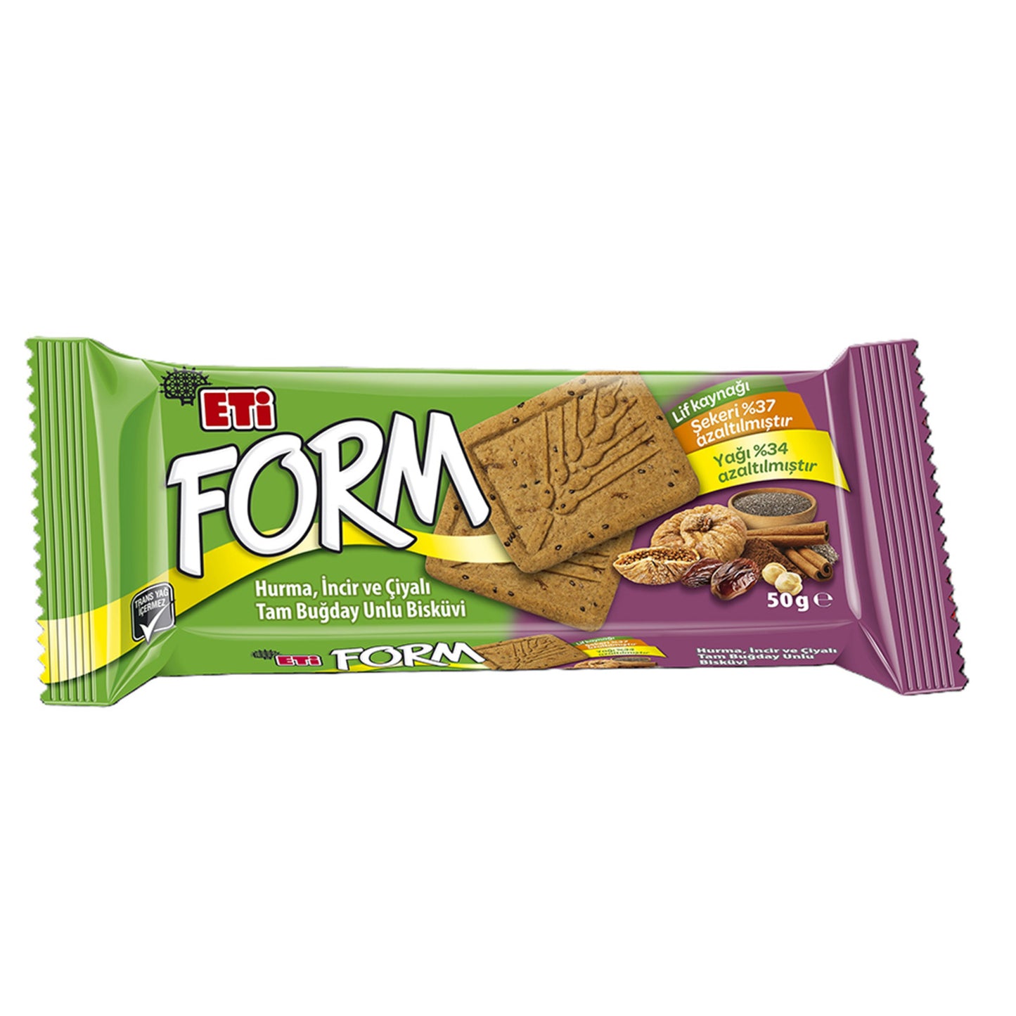Eti Form Date Fig and Whole Wheat Flour Biscuit 50 G
