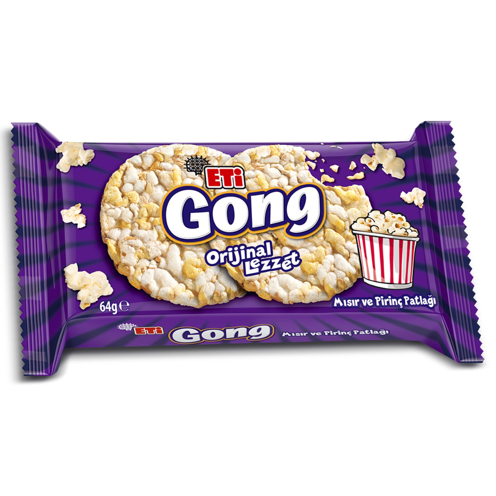 Eti Gong Corn and Rice Cakes (Mısır ve Pirinç Patlağı) 64g