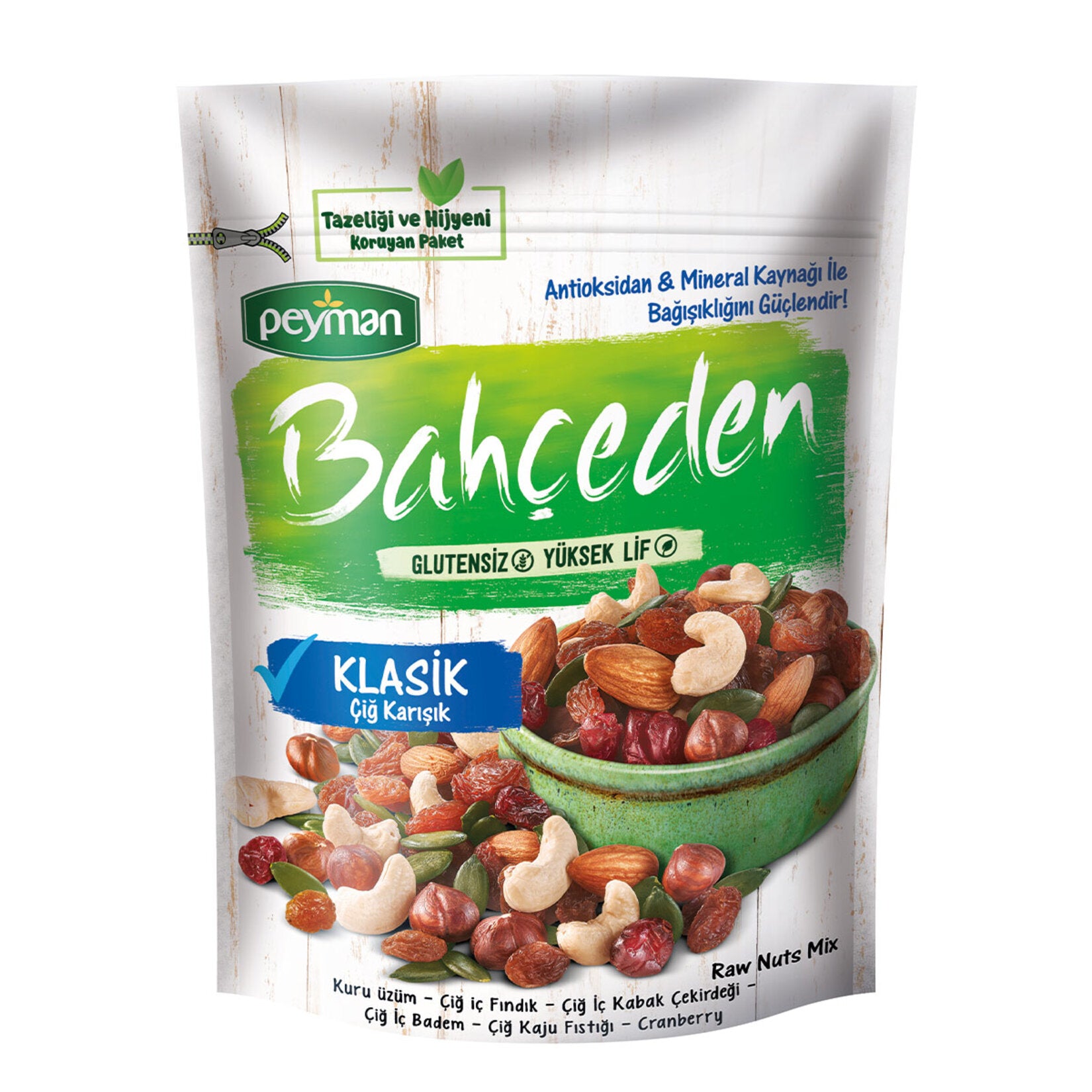 Peyman Bahçeden Çiğ Karışık Kuruyemiş Klasik 165 G