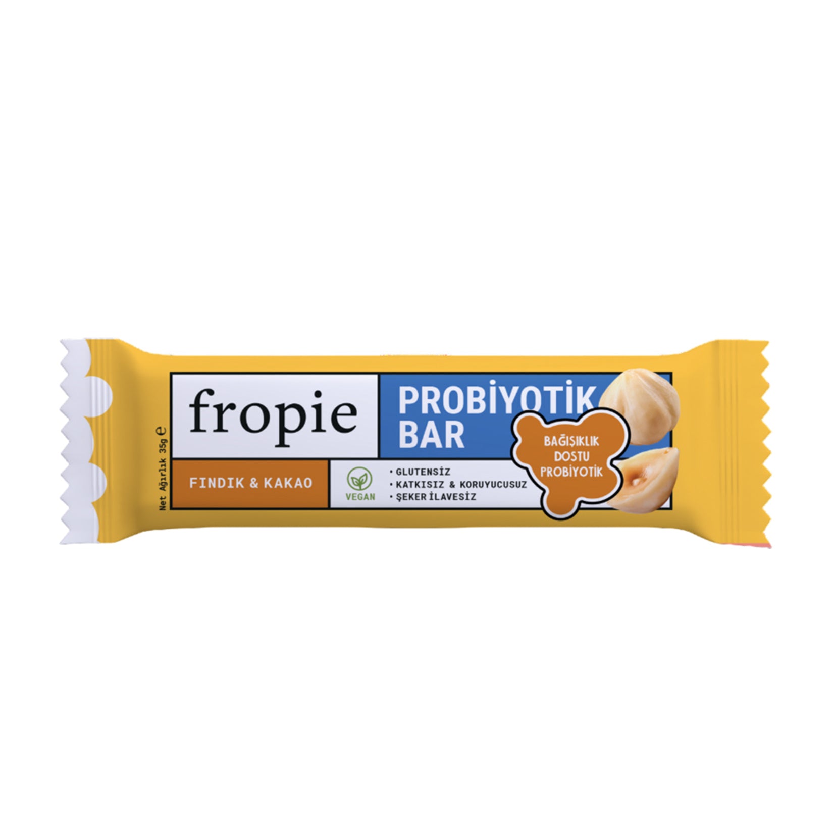 Fropie Hazelnut (fındık) & Cocoa Probiotic Bar 35 G