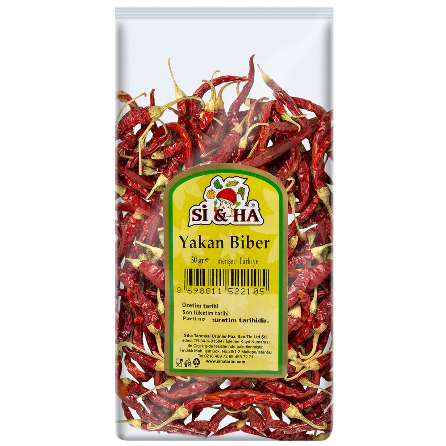 Biber Yakan Dried Chili (Kurutulmuş Acı Biber) 50 G