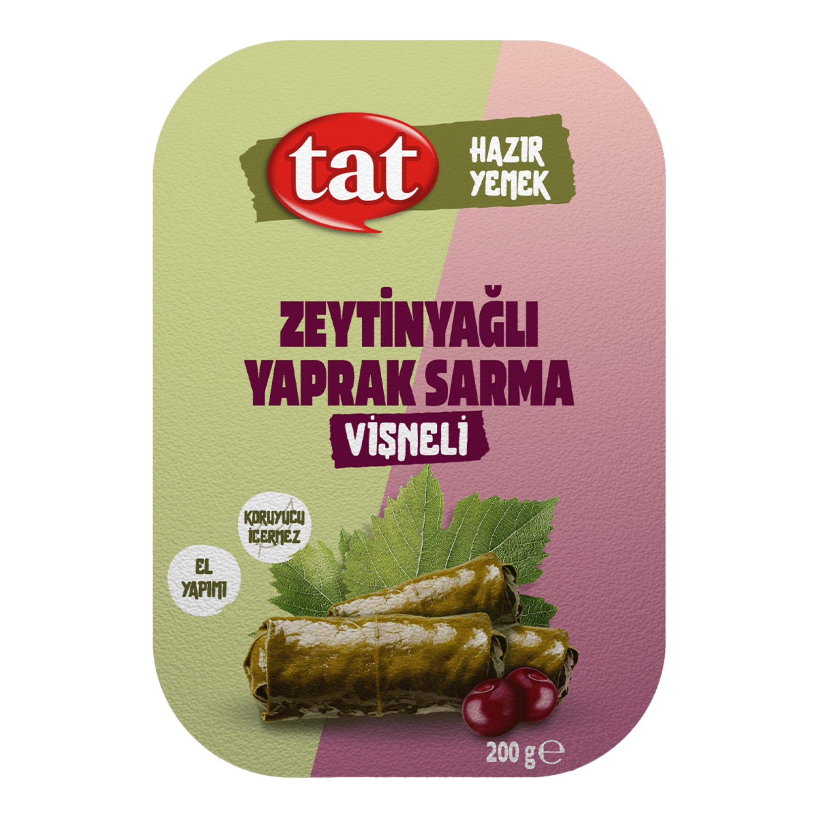 Tat Cherry Stuffed Grape Leaves (Vişneli Zeytinyağlı Yaprak Sarma) 200 G