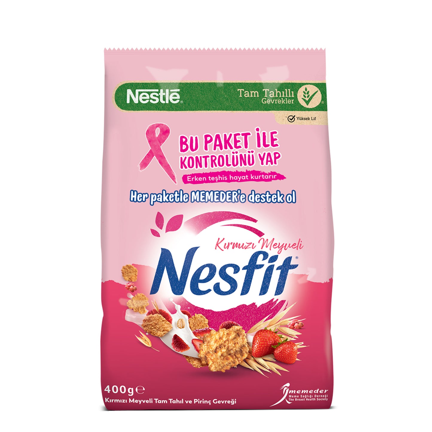 Nestle Nesfit Red Fruits Whole Grain and Rice Cereal 400 G (Kırmızı Meyveli Tam Tahıl ve Pirinç Gevreği)