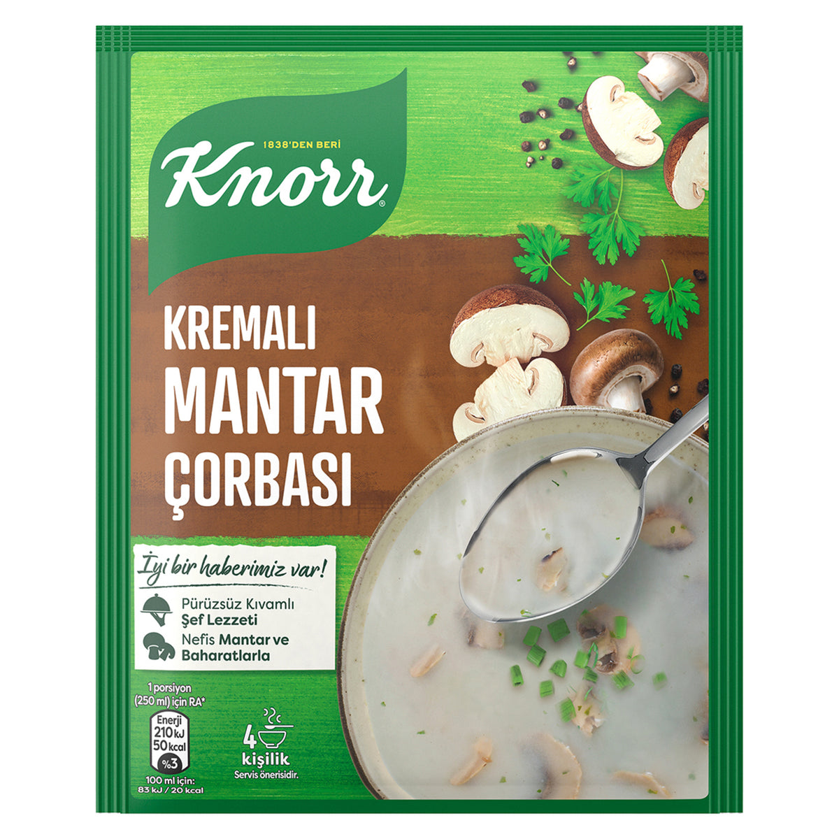 Knorr Creamy Mushroom Soup (Kremalı Mantar Çorbası) 4 Servings 63g