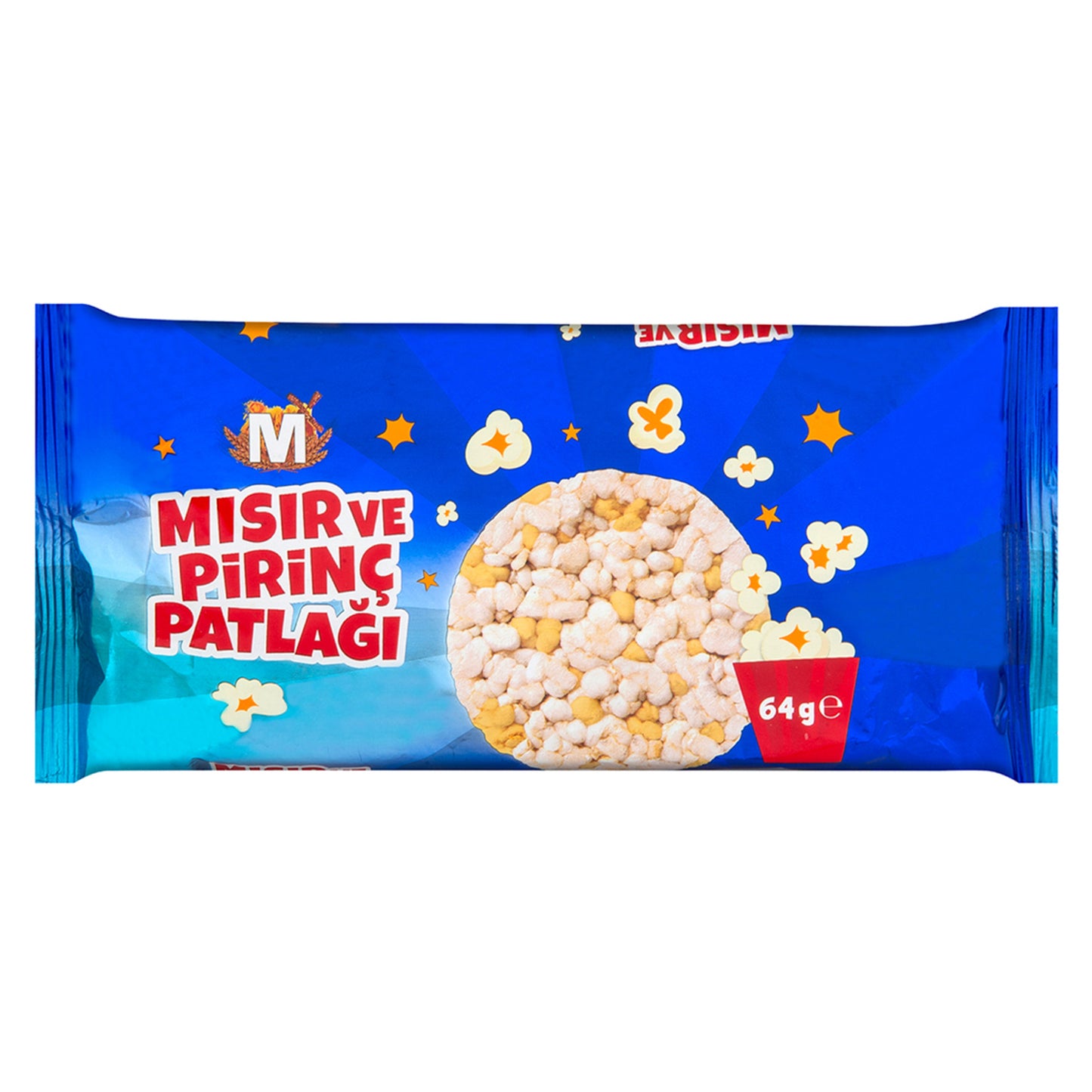 Migros Corn and Rice Puffs (Mısır ve Pirinç Patlağı) 64g