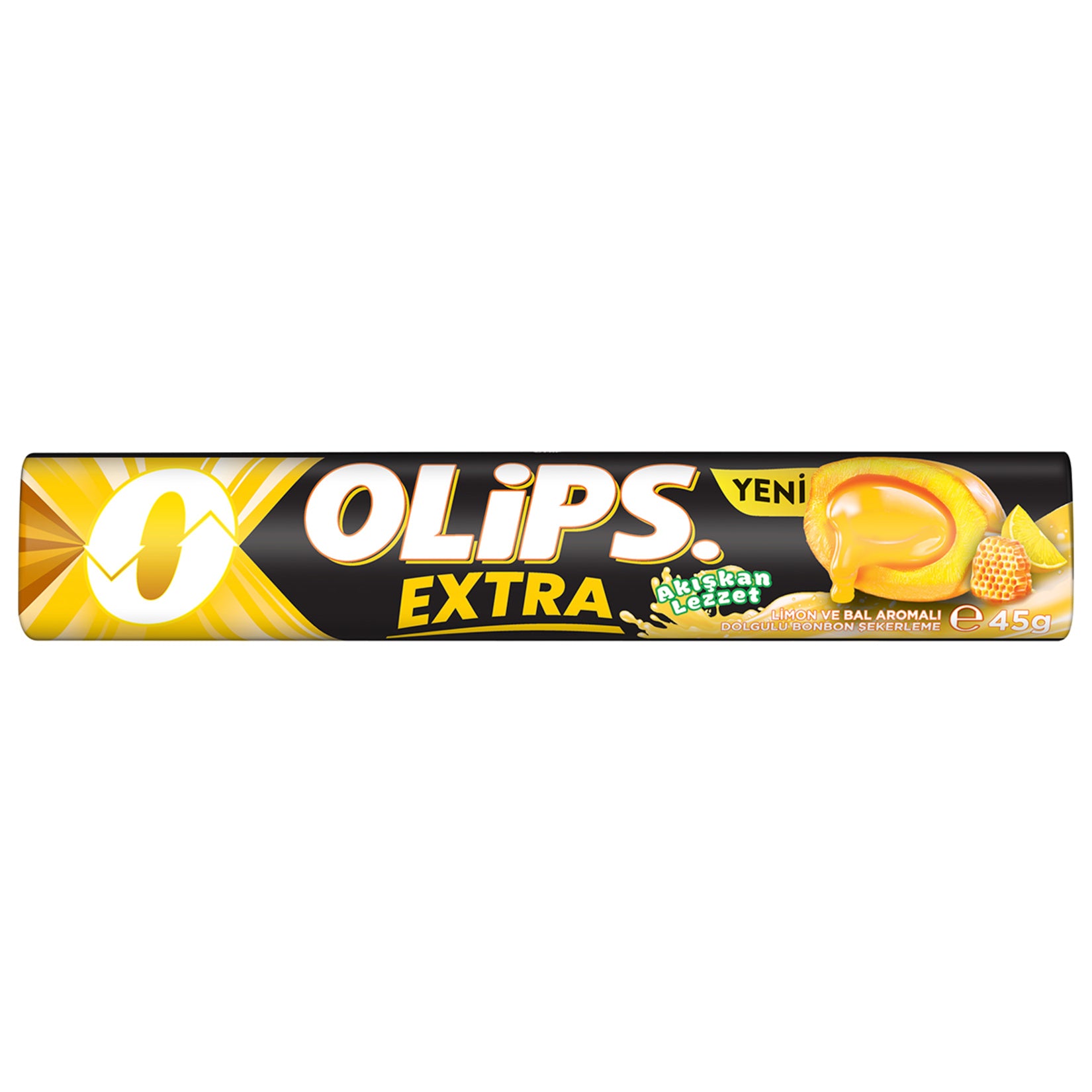 Olips Extra Lemon & Honey Flavor Filled Candy (Limon & Bal Aroma Dolgulu Bonbon) 45 G